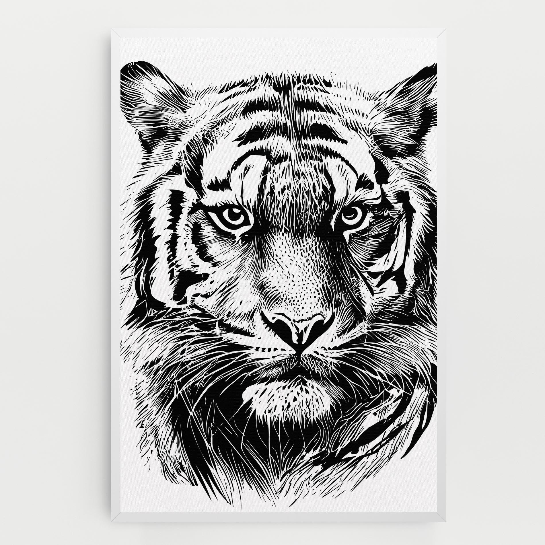 Картина на платно Pretty Tiger Head mockup 0
