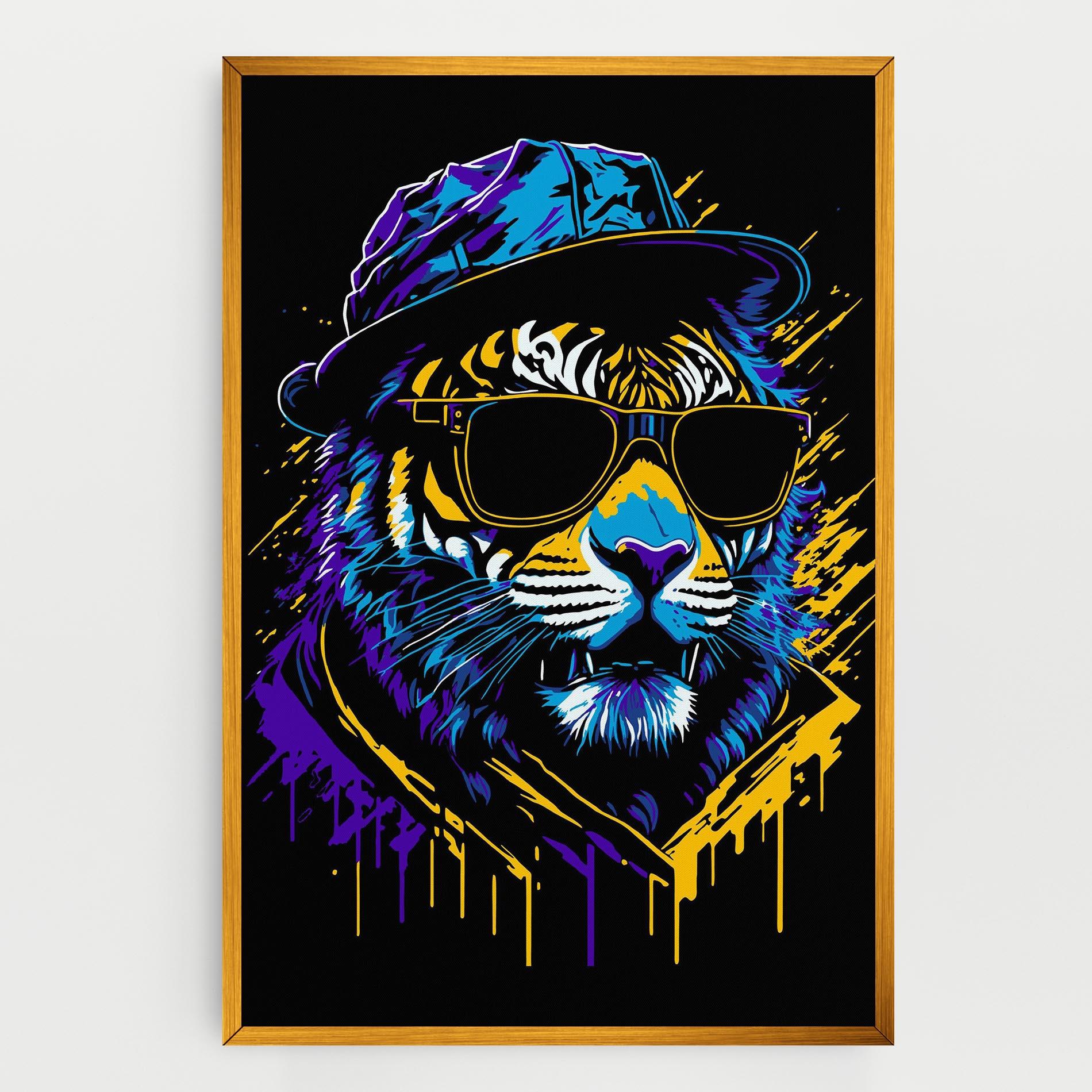 Картина на платно Glasses Tiger mockup 0