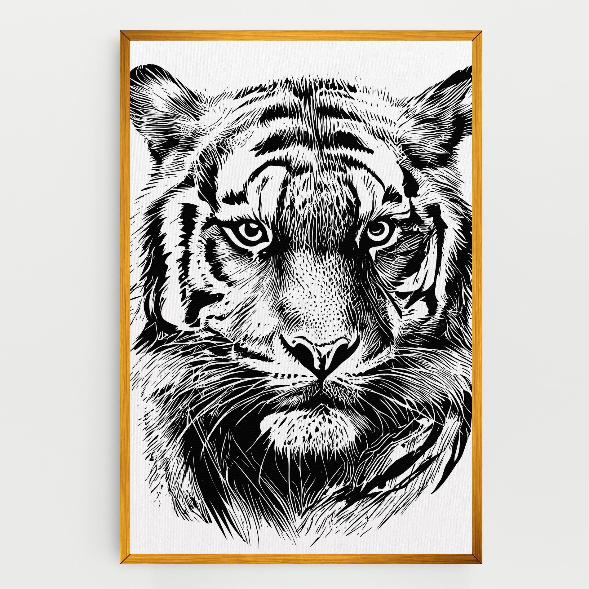 Картина на платно Pretty Tiger Head mockup 0