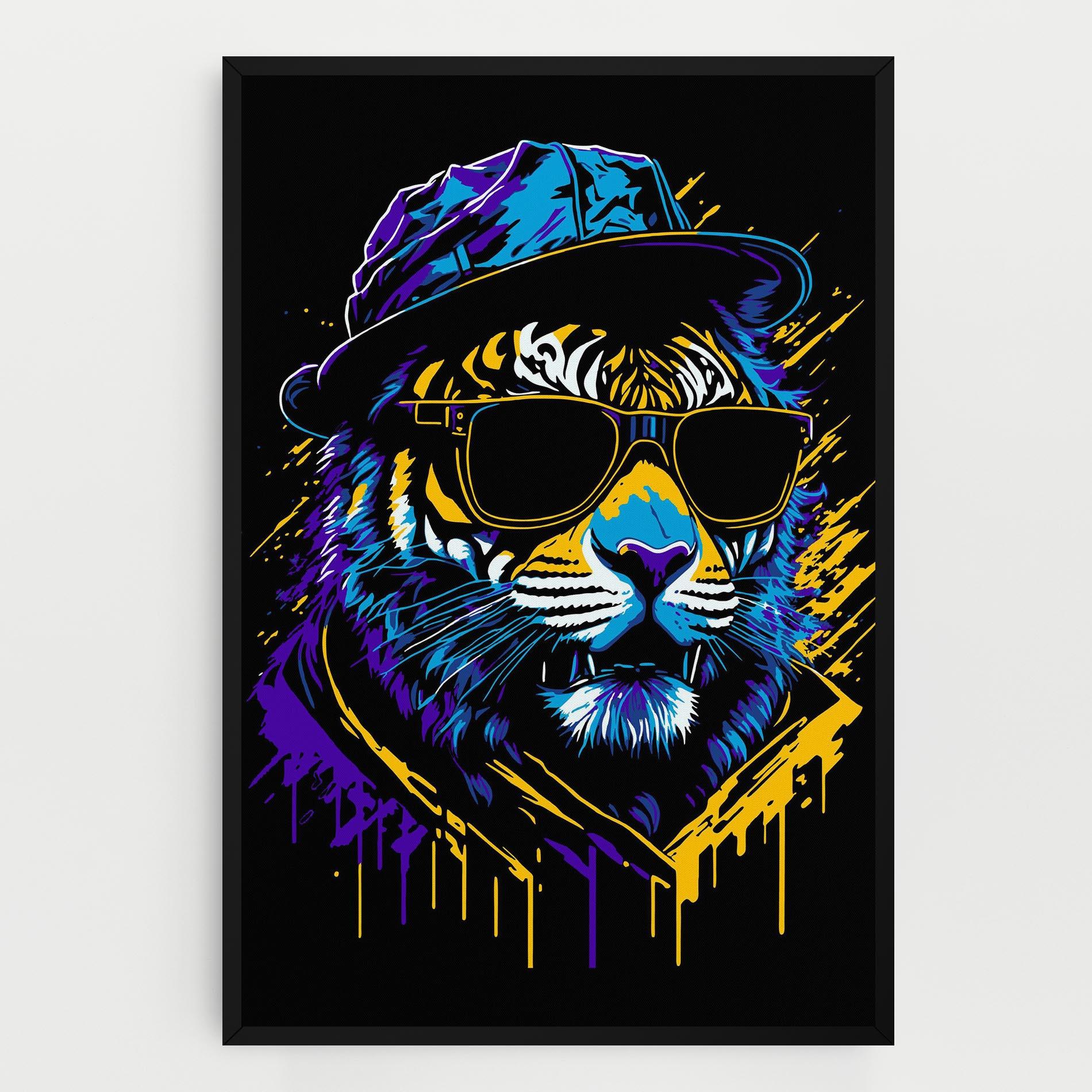 Картина на платно Glasses Tiger mockup 0