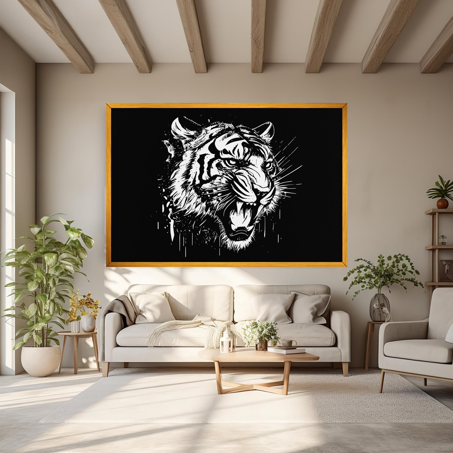 Angry Tiger Head mockup 6