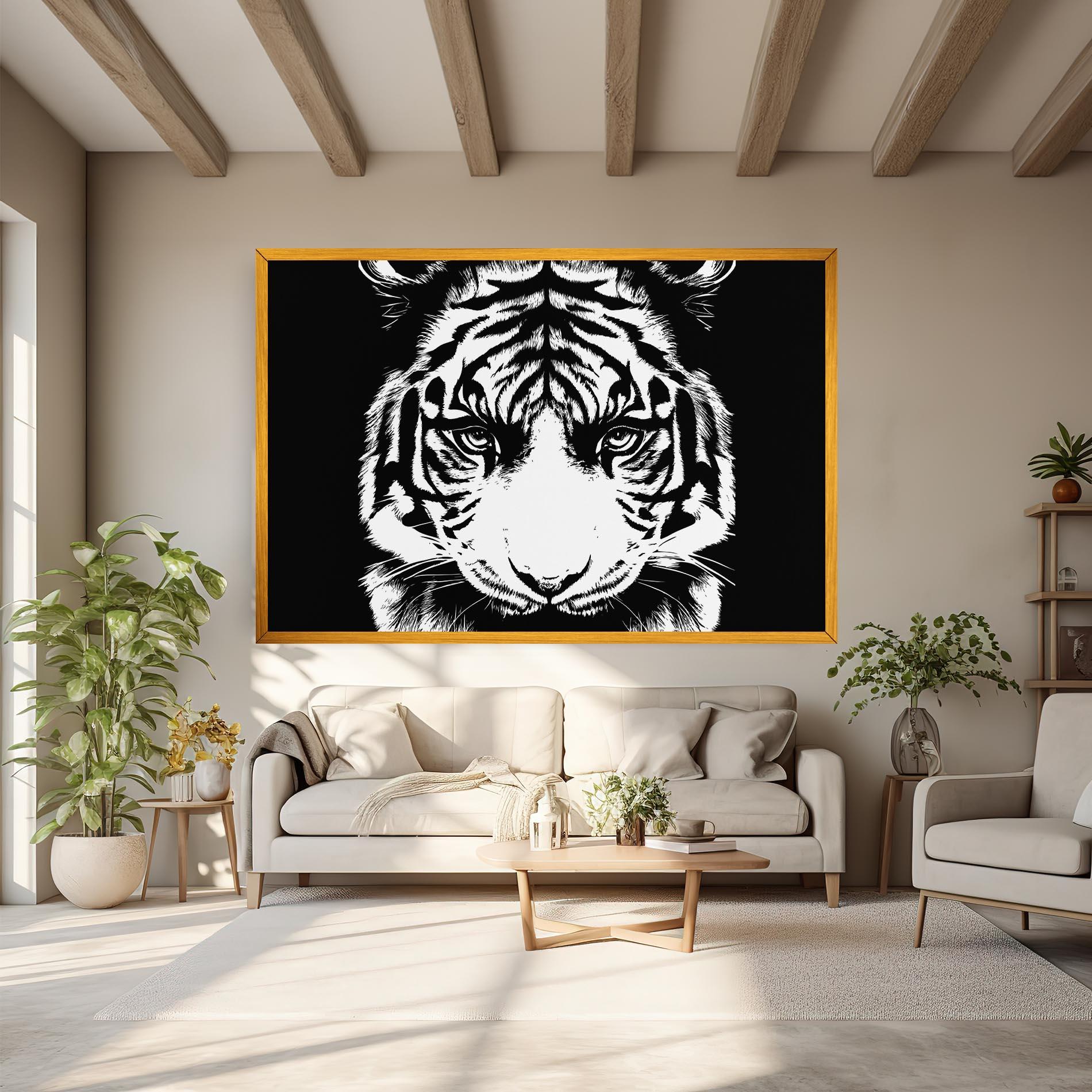 Картина на платно Big Eyes Tiger mockup 6
