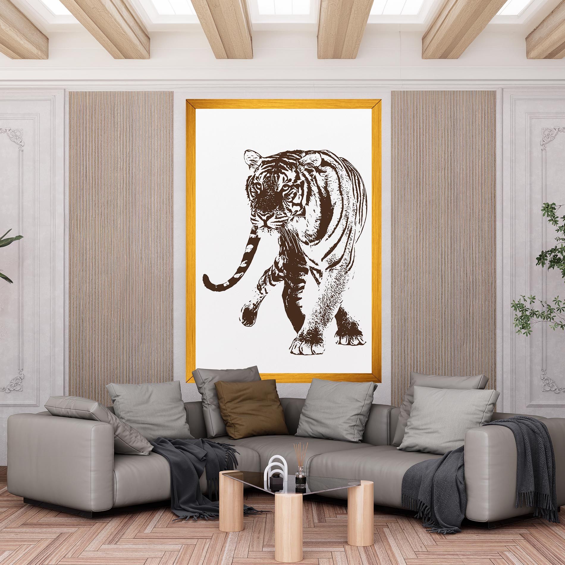 Brown Line Tiger mockup 6