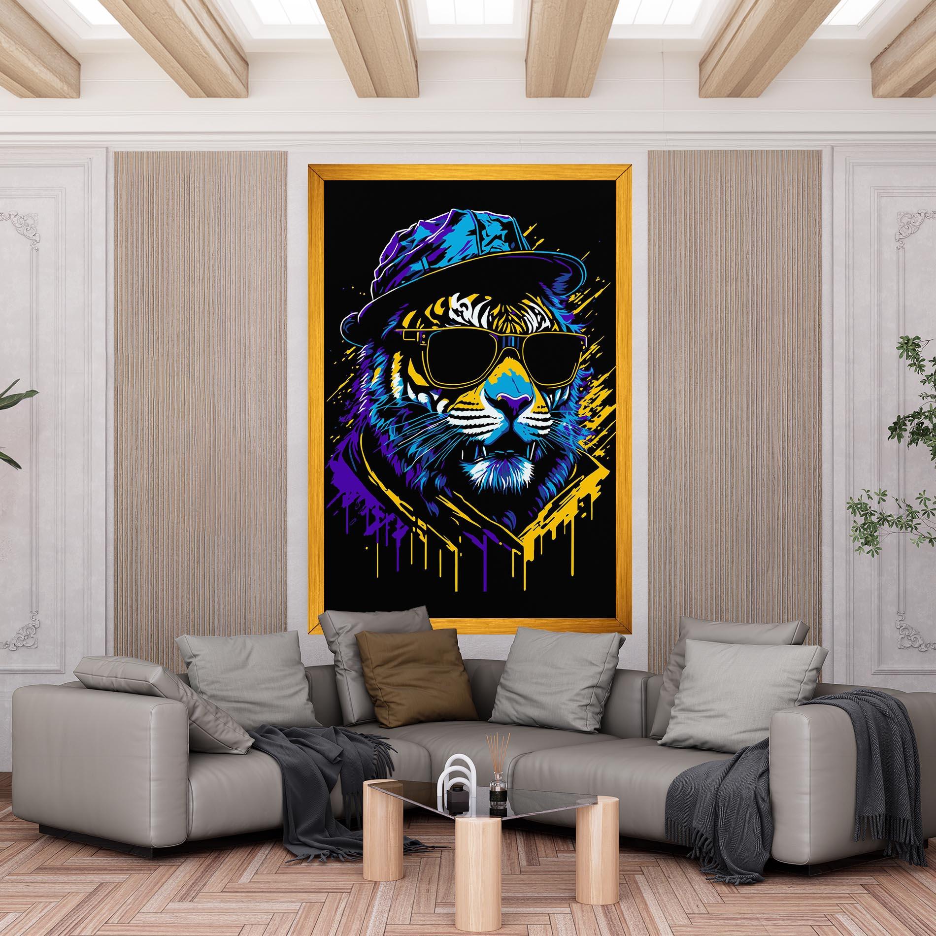 Картина на платно Glasses Tiger mockup 6