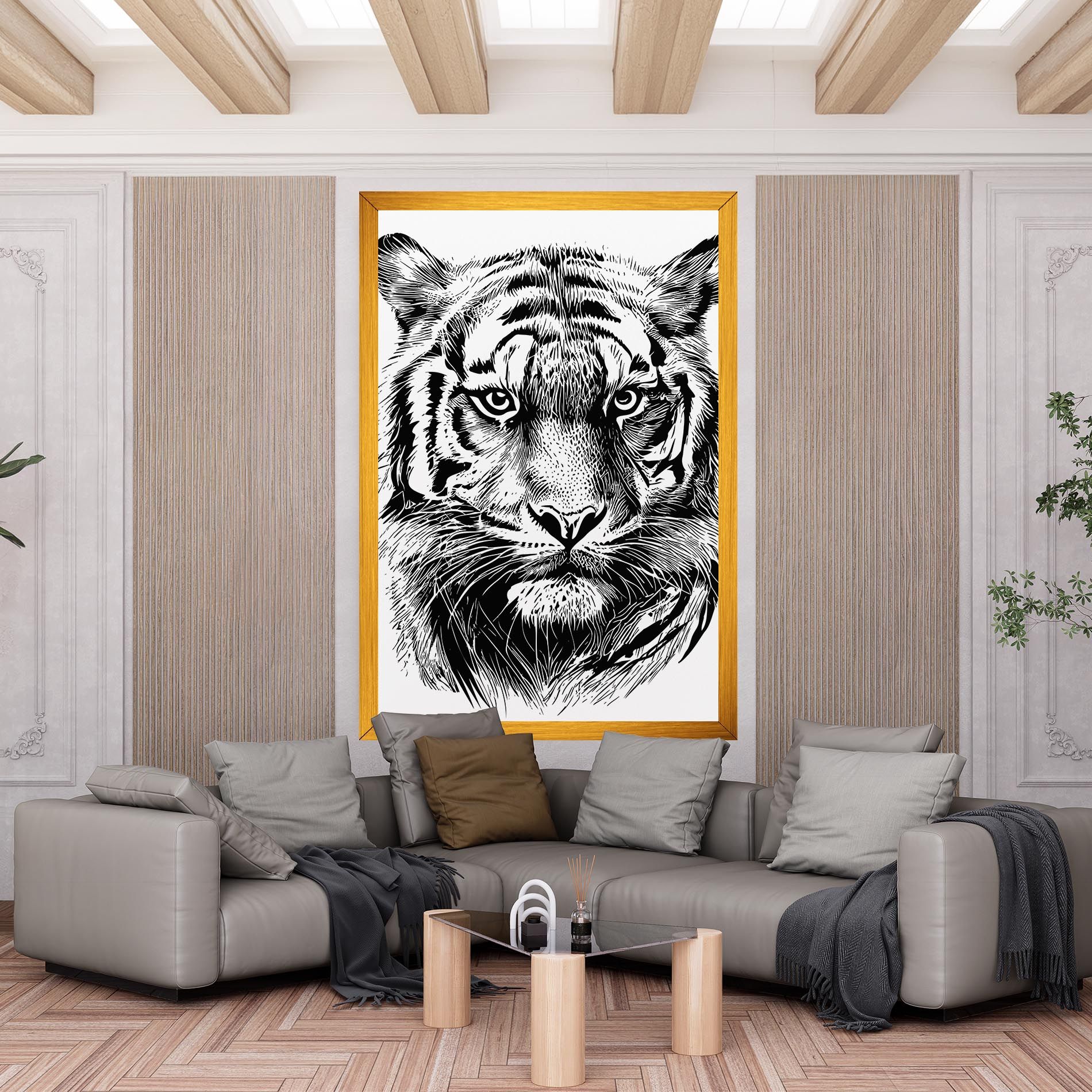 Pretty Tiger Head mockup 6