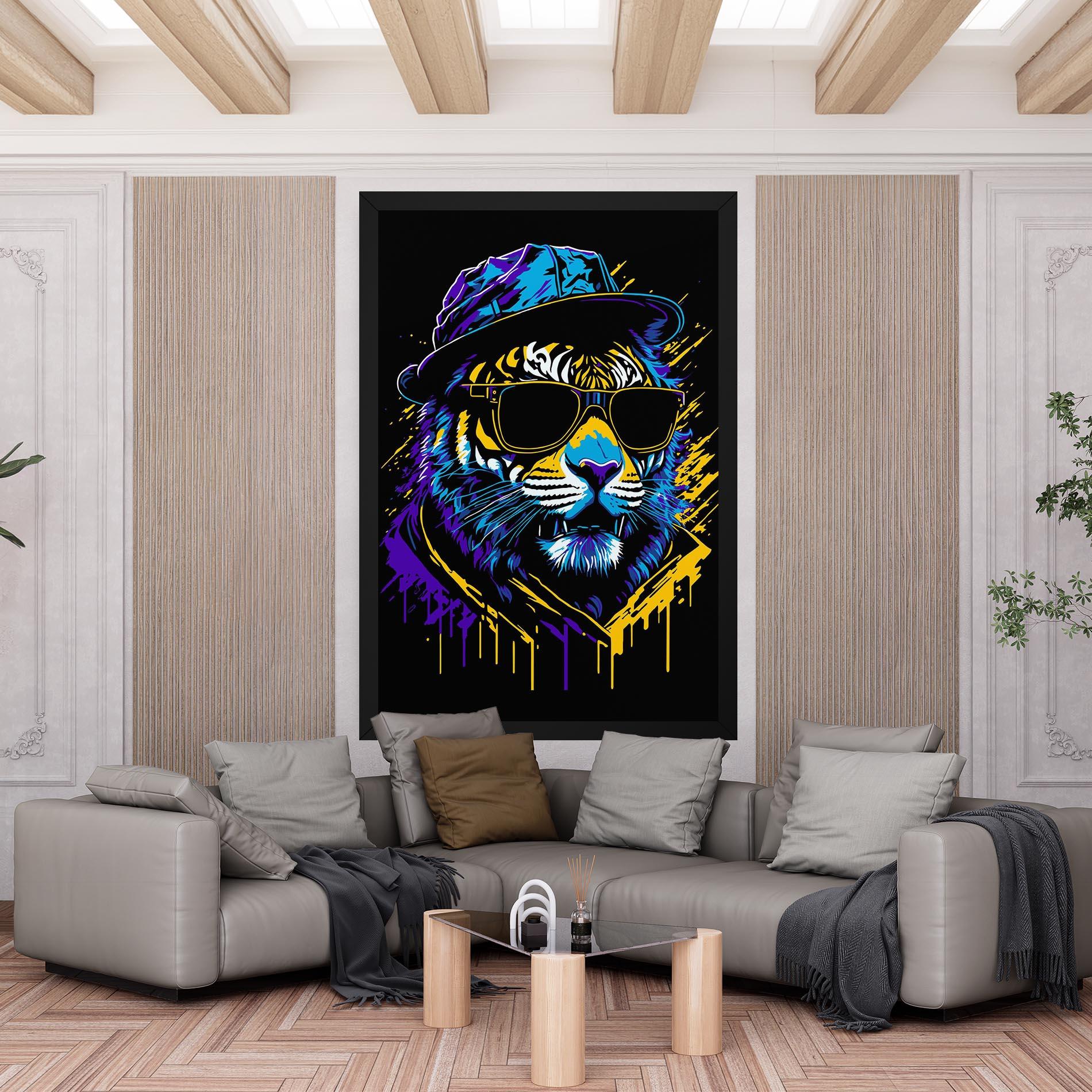 Картина на платно Glasses Tiger mockup 6