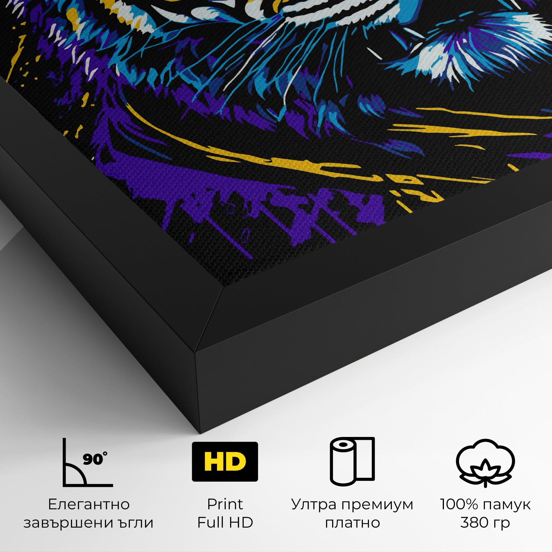 Картина на платно Glasses Tiger mockup 4