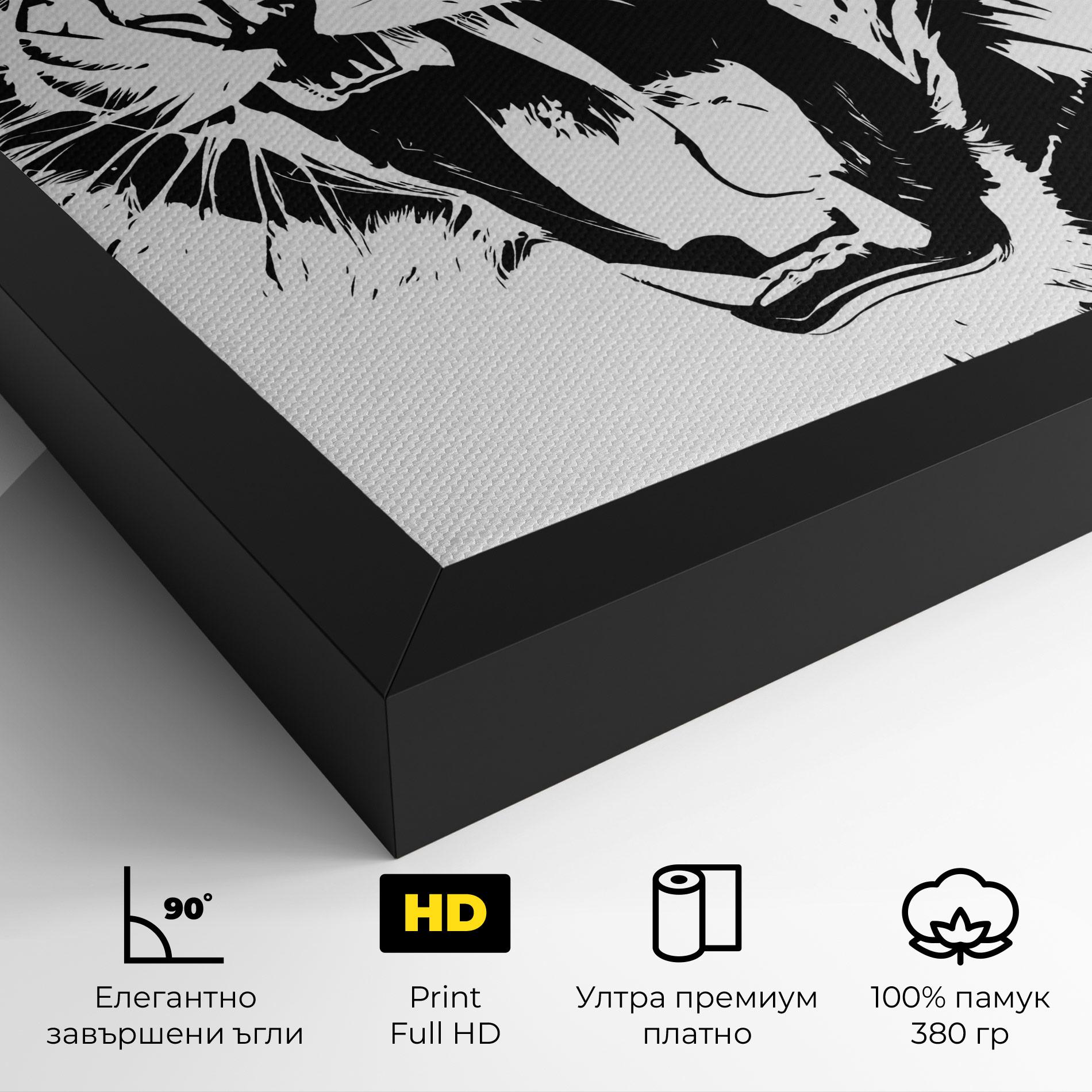 Картина на платно Roaring Tiger mockup 4