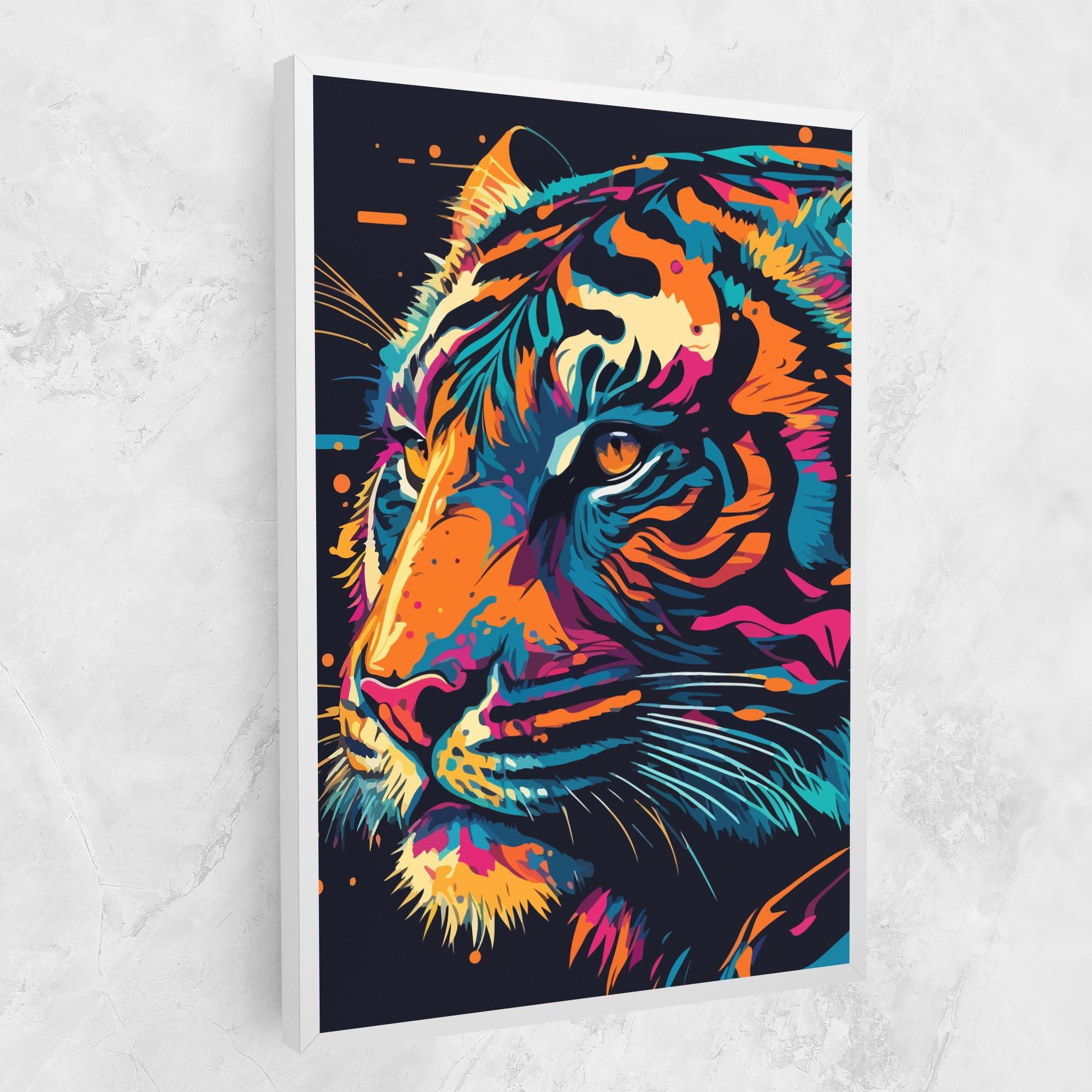 Картина на платно Colorful Tiger mockup 1