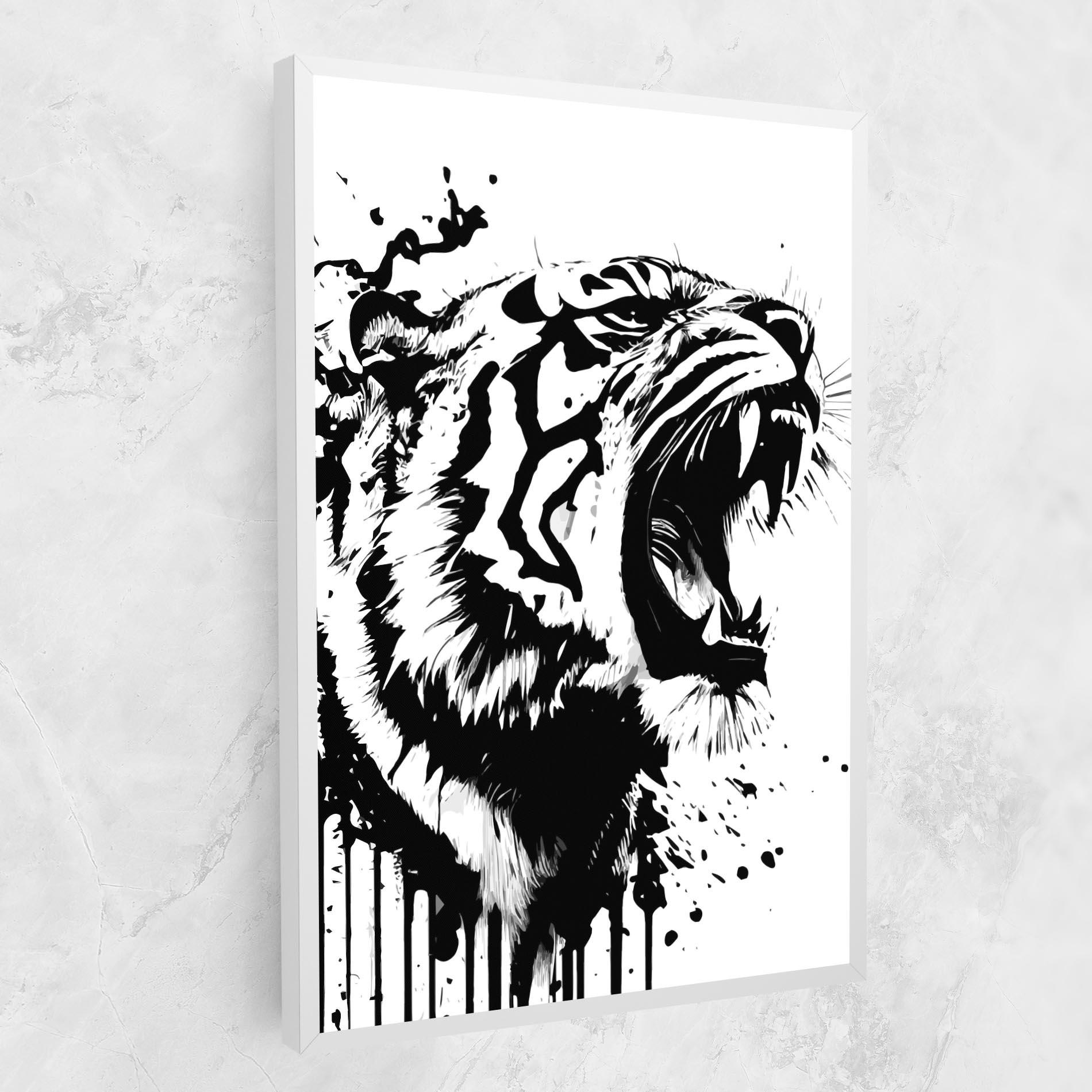 Картина на платно Ink Art Tiger mockup 1