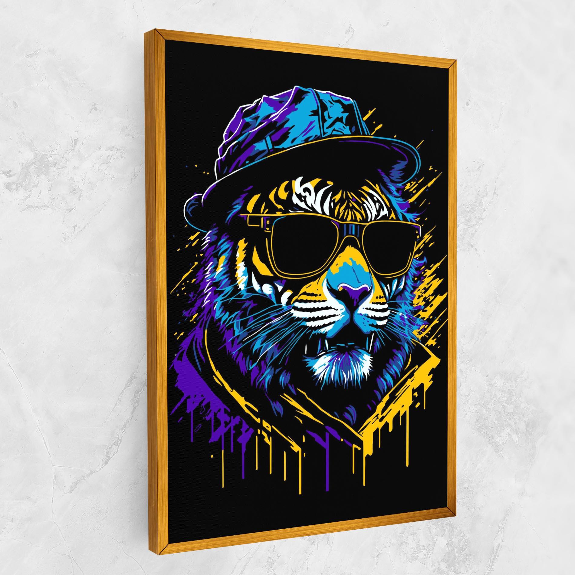 Картина на платно Glasses Tiger mockup 1