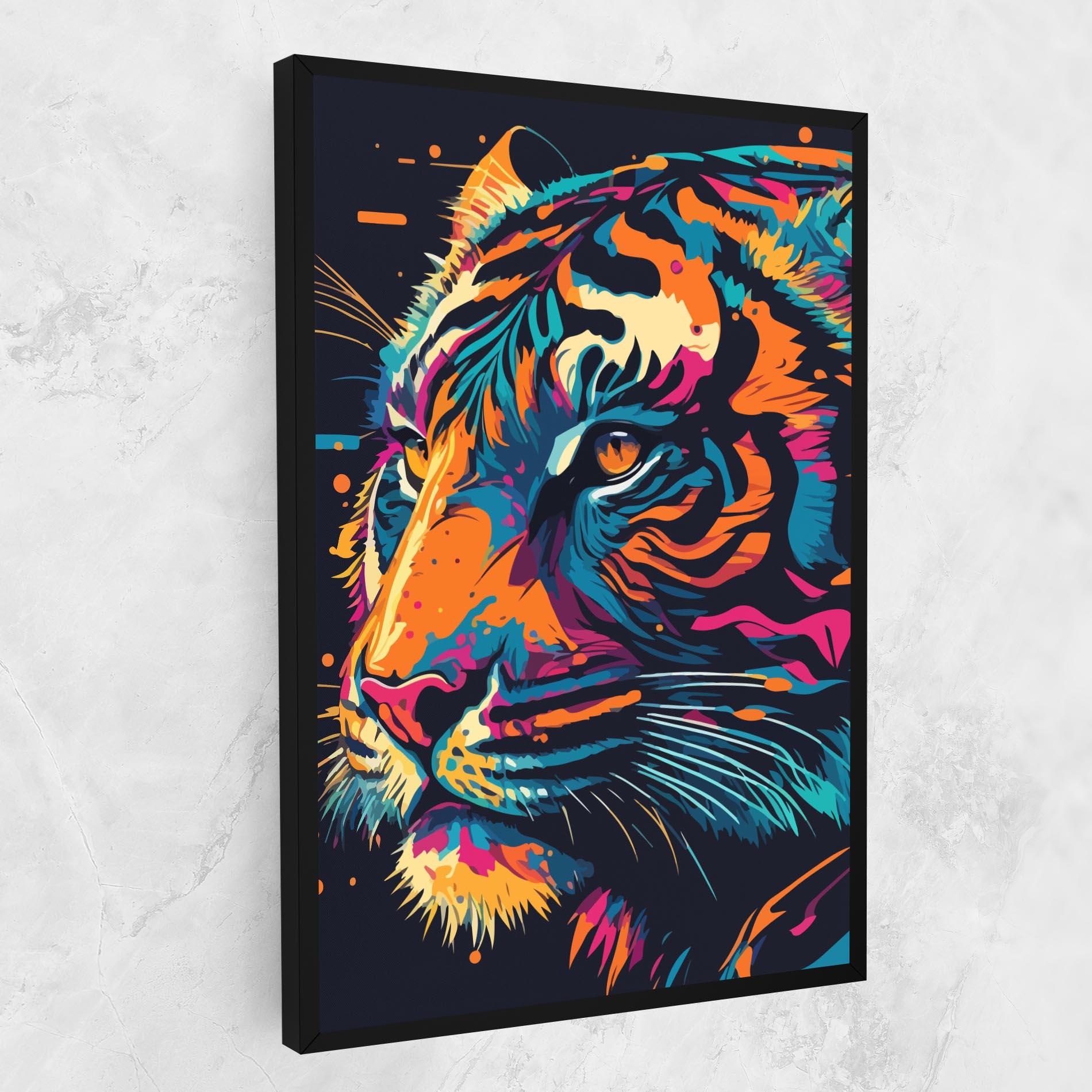 Картина на платно Colorful Tiger mockup 1