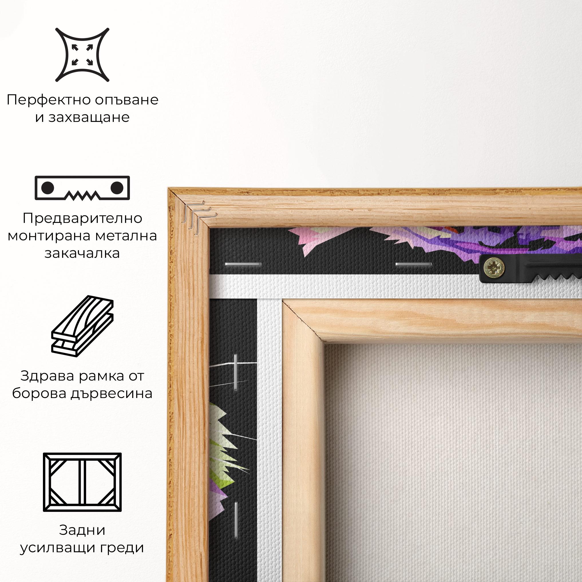 Картина на платно Tiger On Black mockup 5