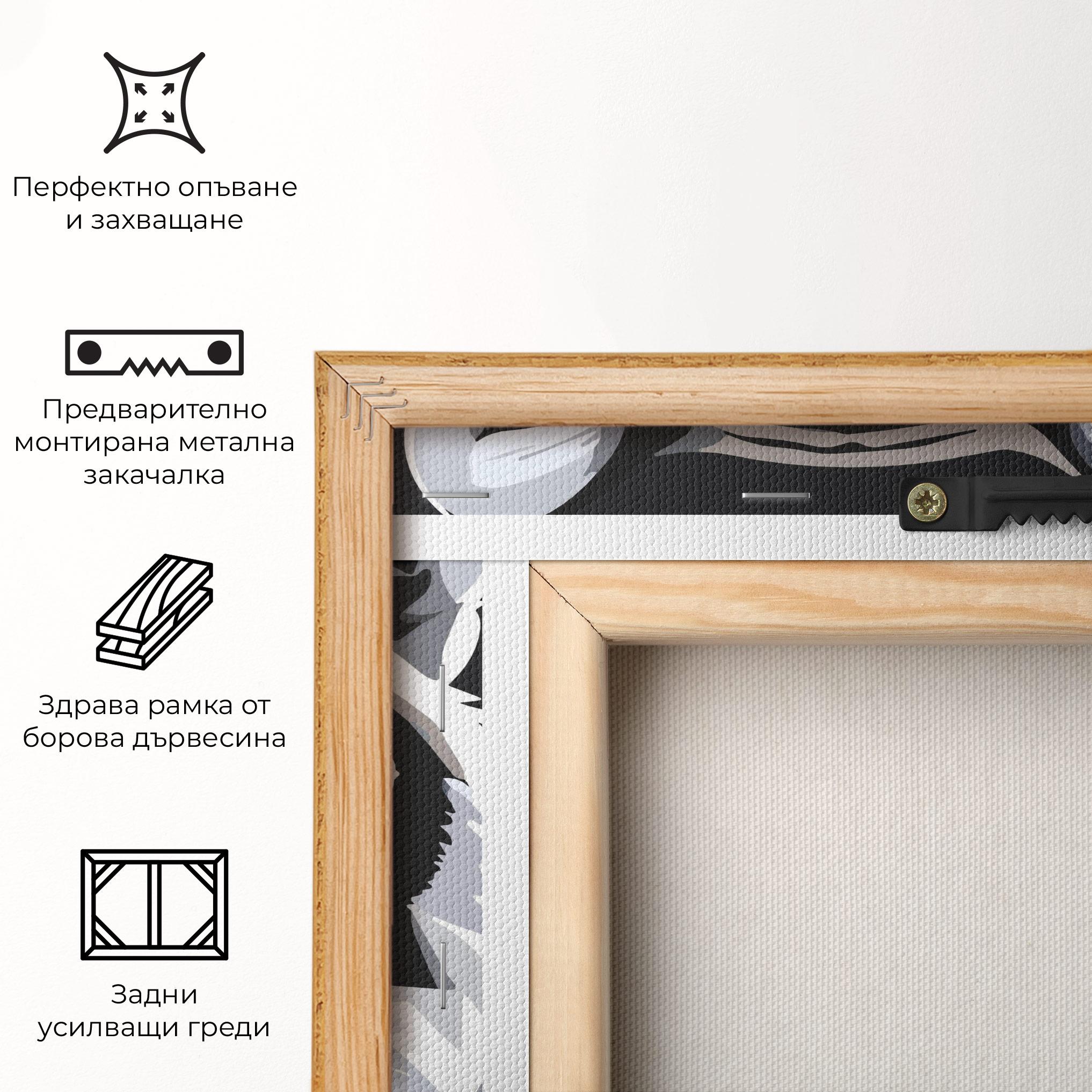 Картина на платно White Grey Tiger mockup 5