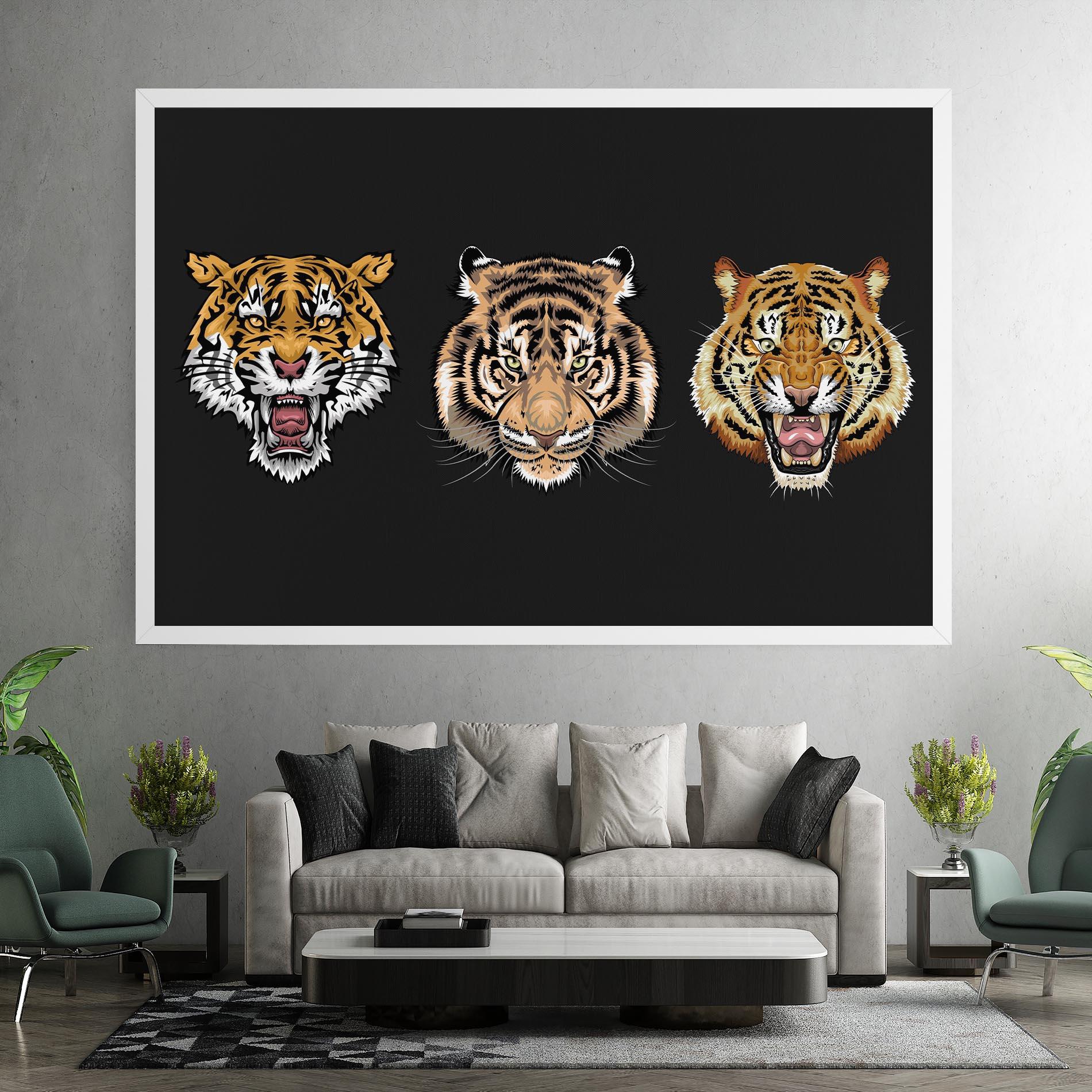 Картина на платно 3 Tigers mockup 7