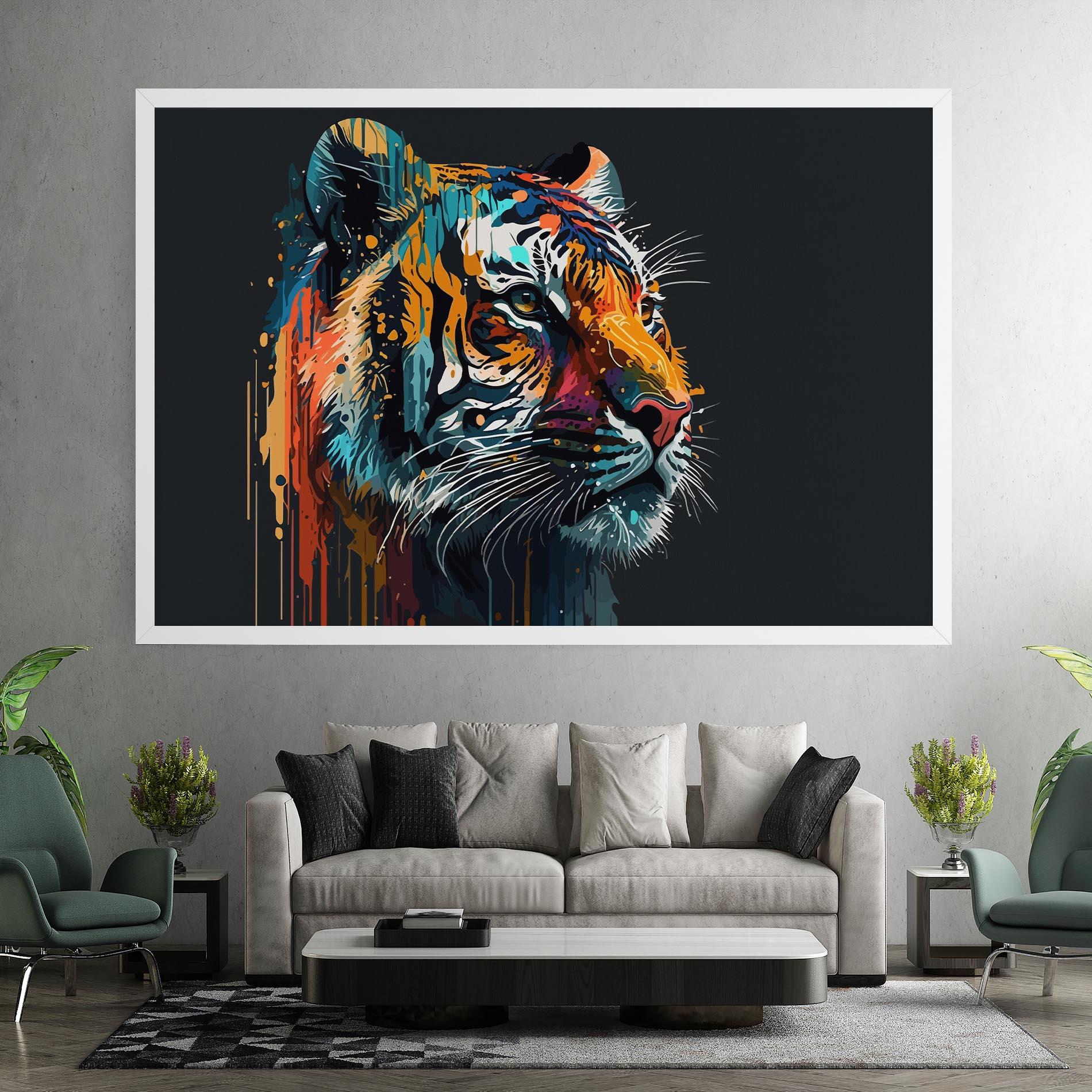 Картина на платно Color Mix Tiger mockup 7