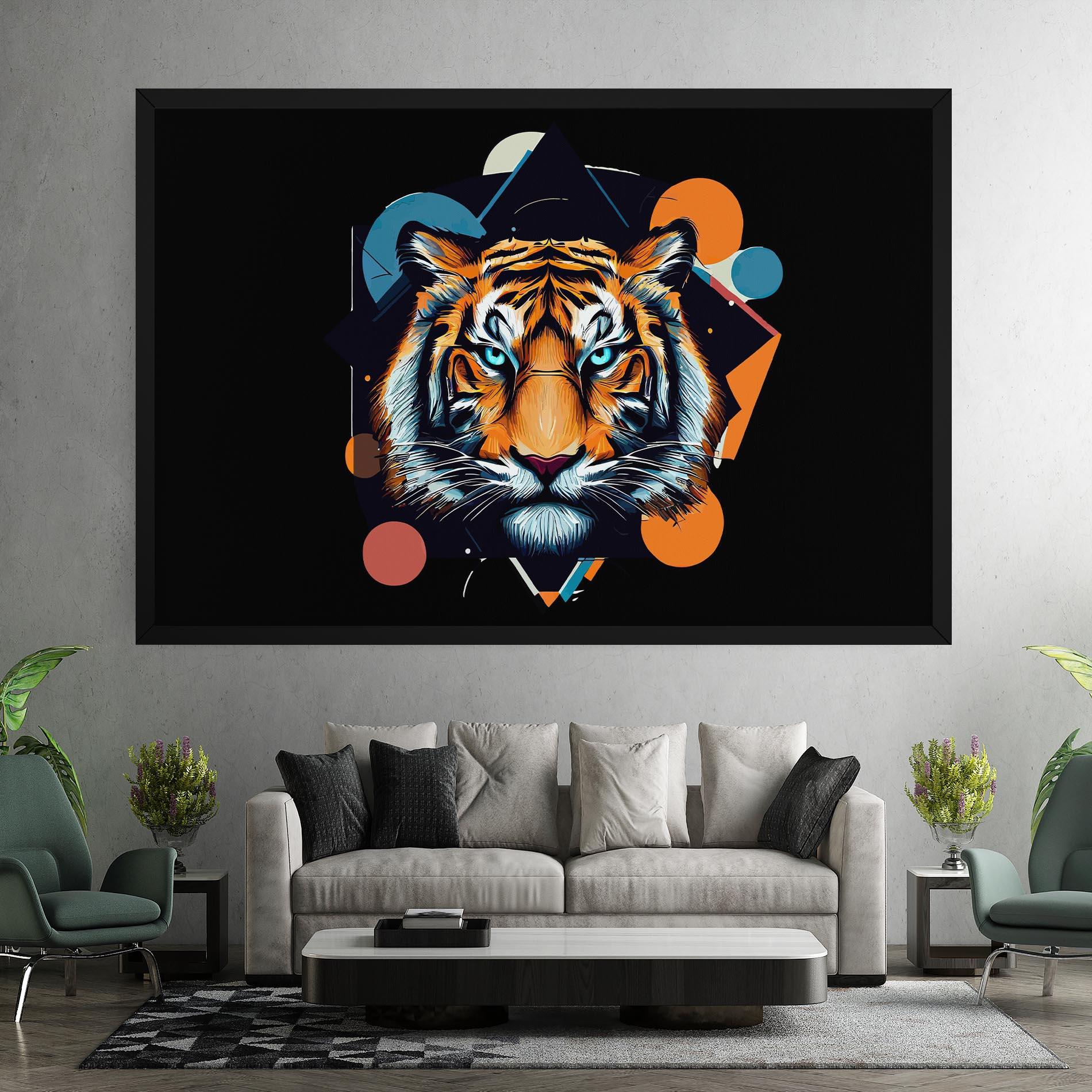 Картина на платно Geometric Tiger mockup 7