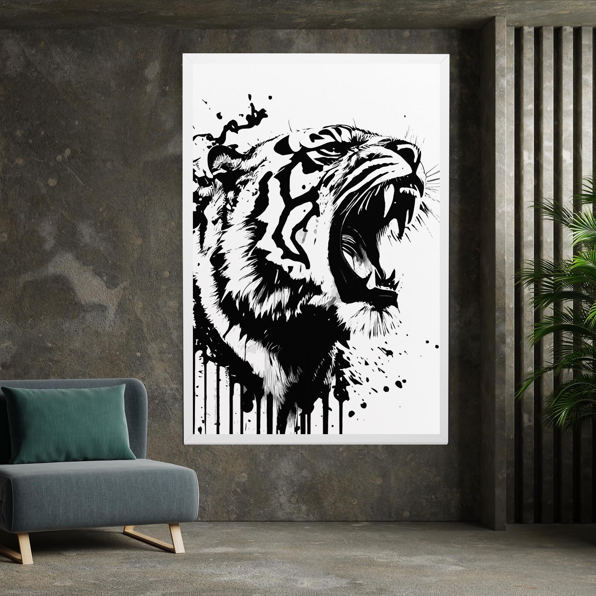 Картина на платно Ink Art Tiger mockup 7