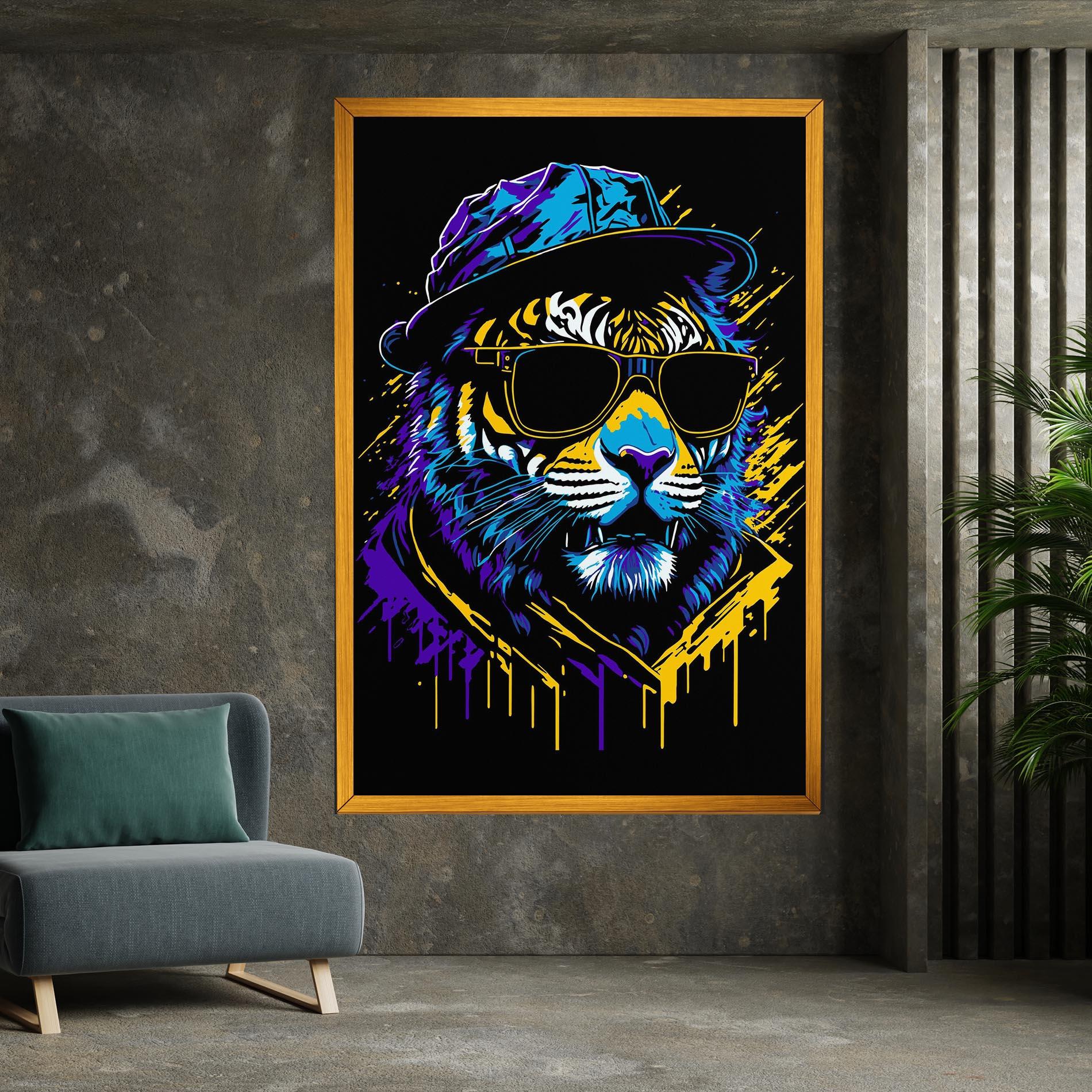 Картина на платно Glasses Tiger mockup 7