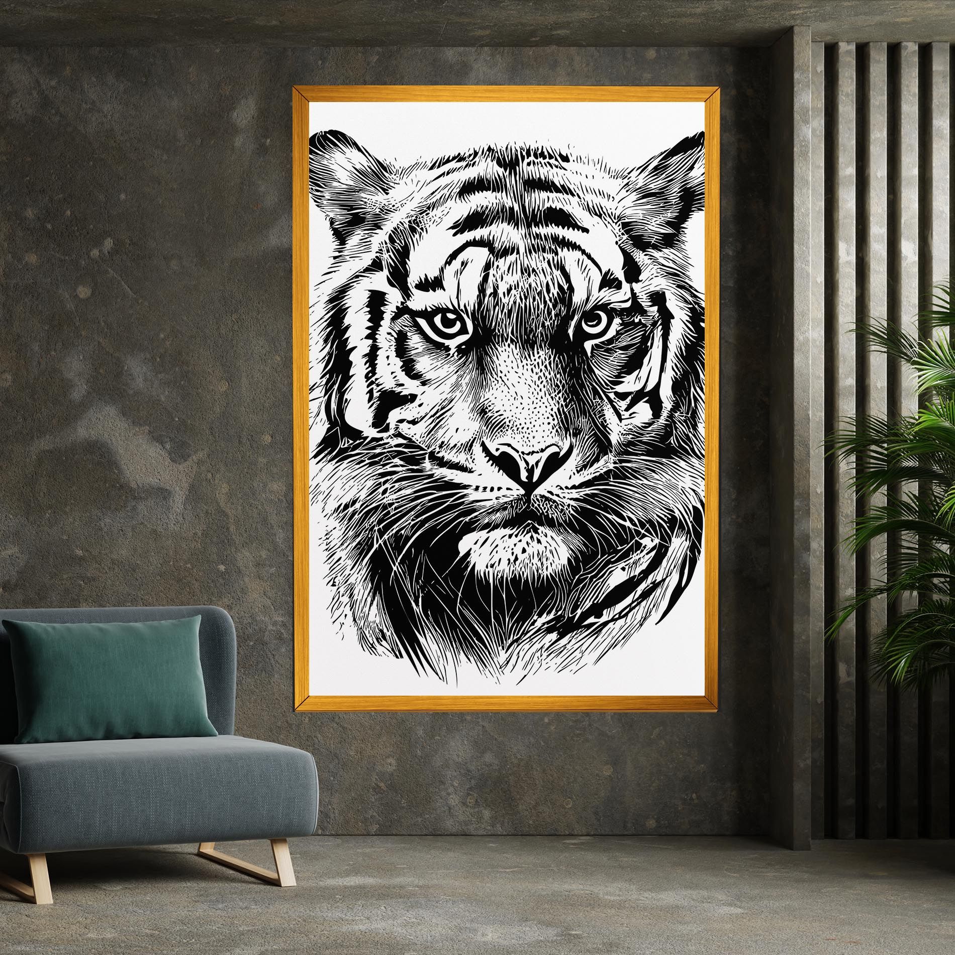 Pretty Tiger Head mockup 7