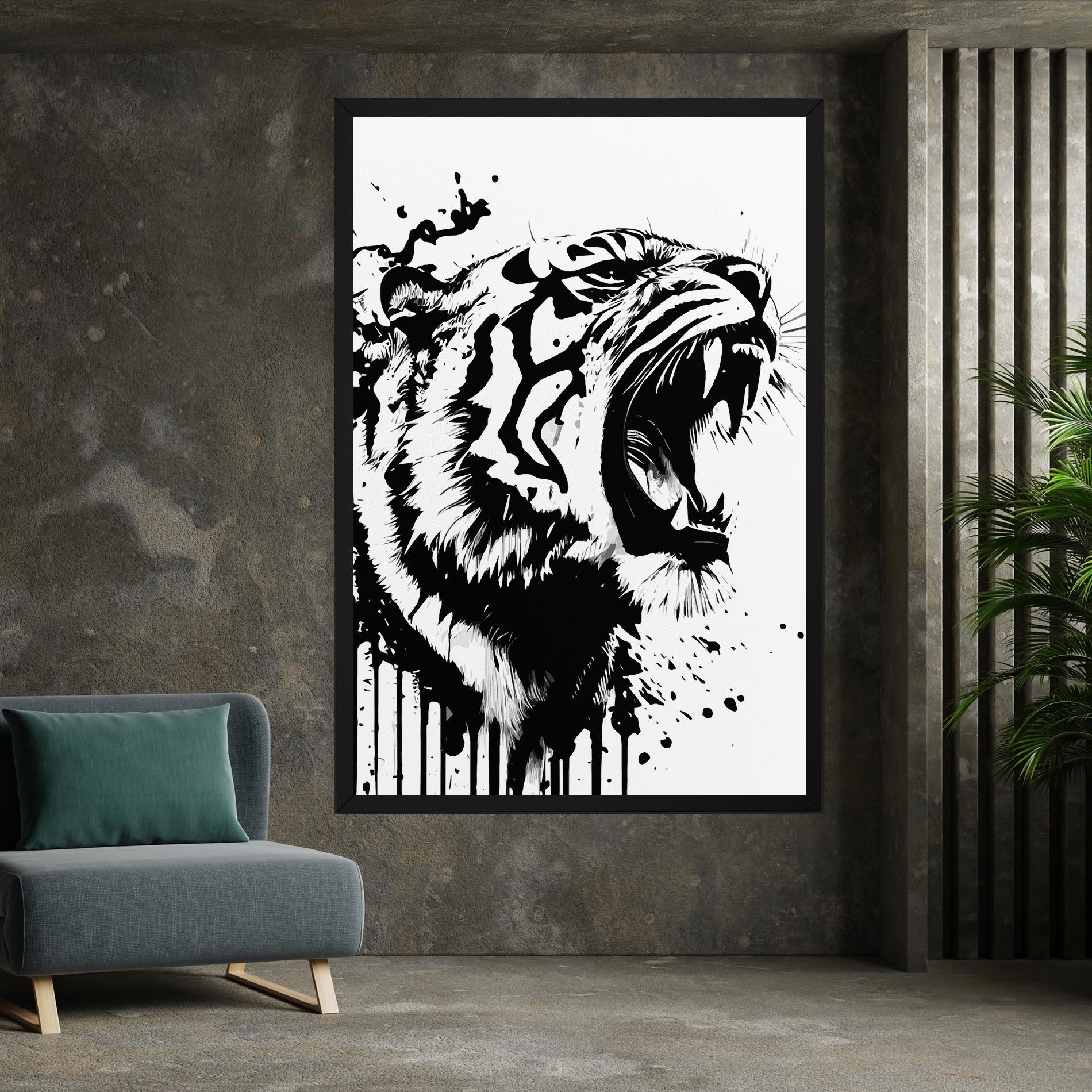 Картина на платно Ink Art Tiger mockup 7