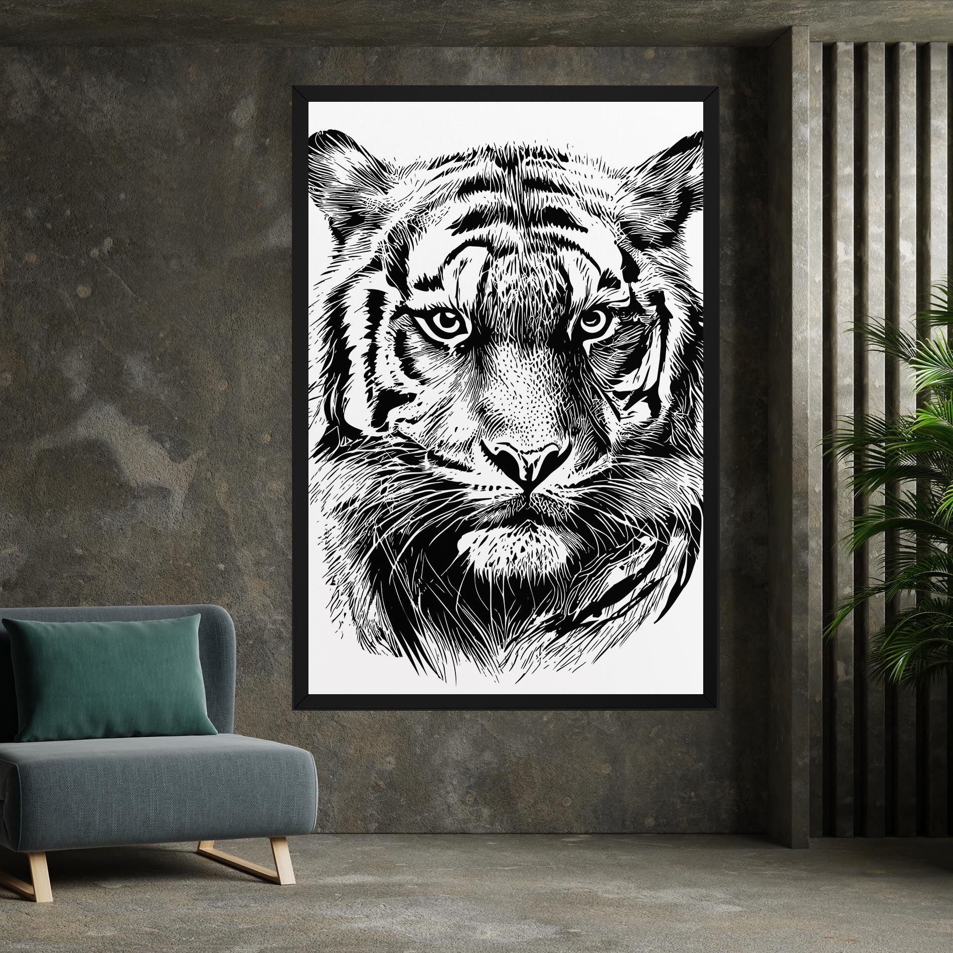 Pretty Tiger Head mockup 7