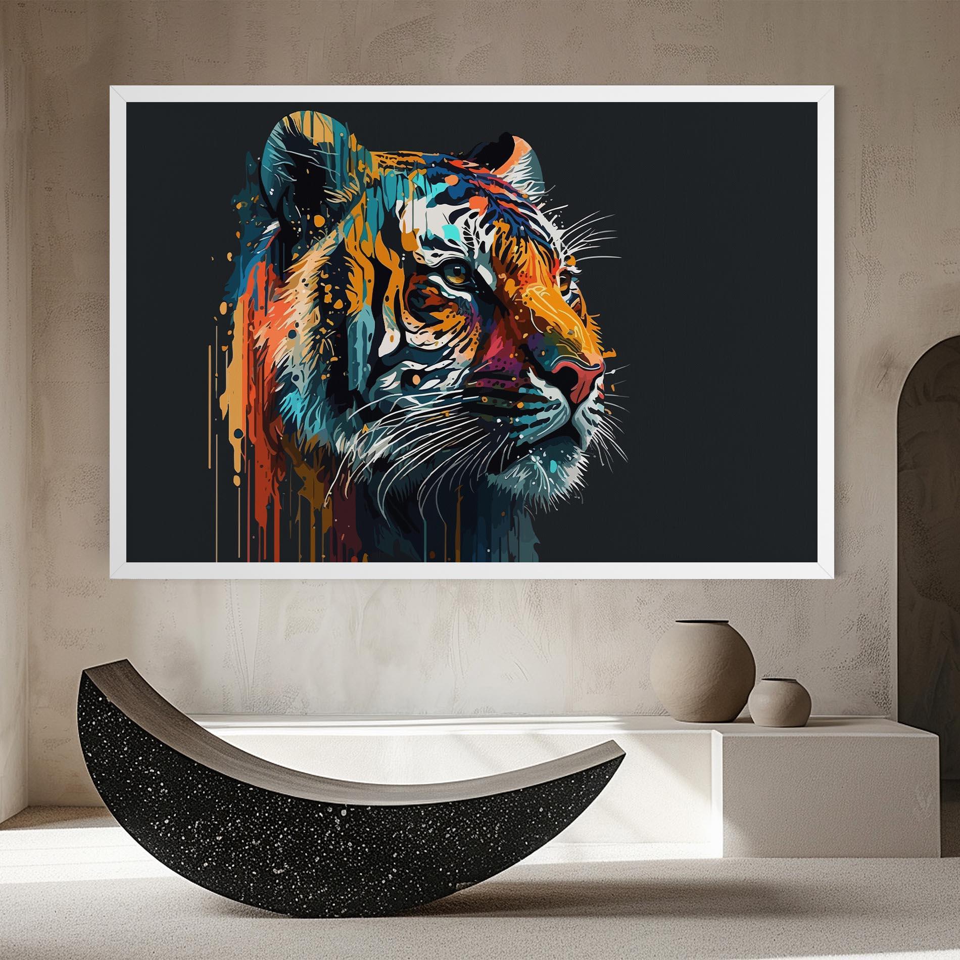 Картина на платно Color Mix Tiger mockup 8