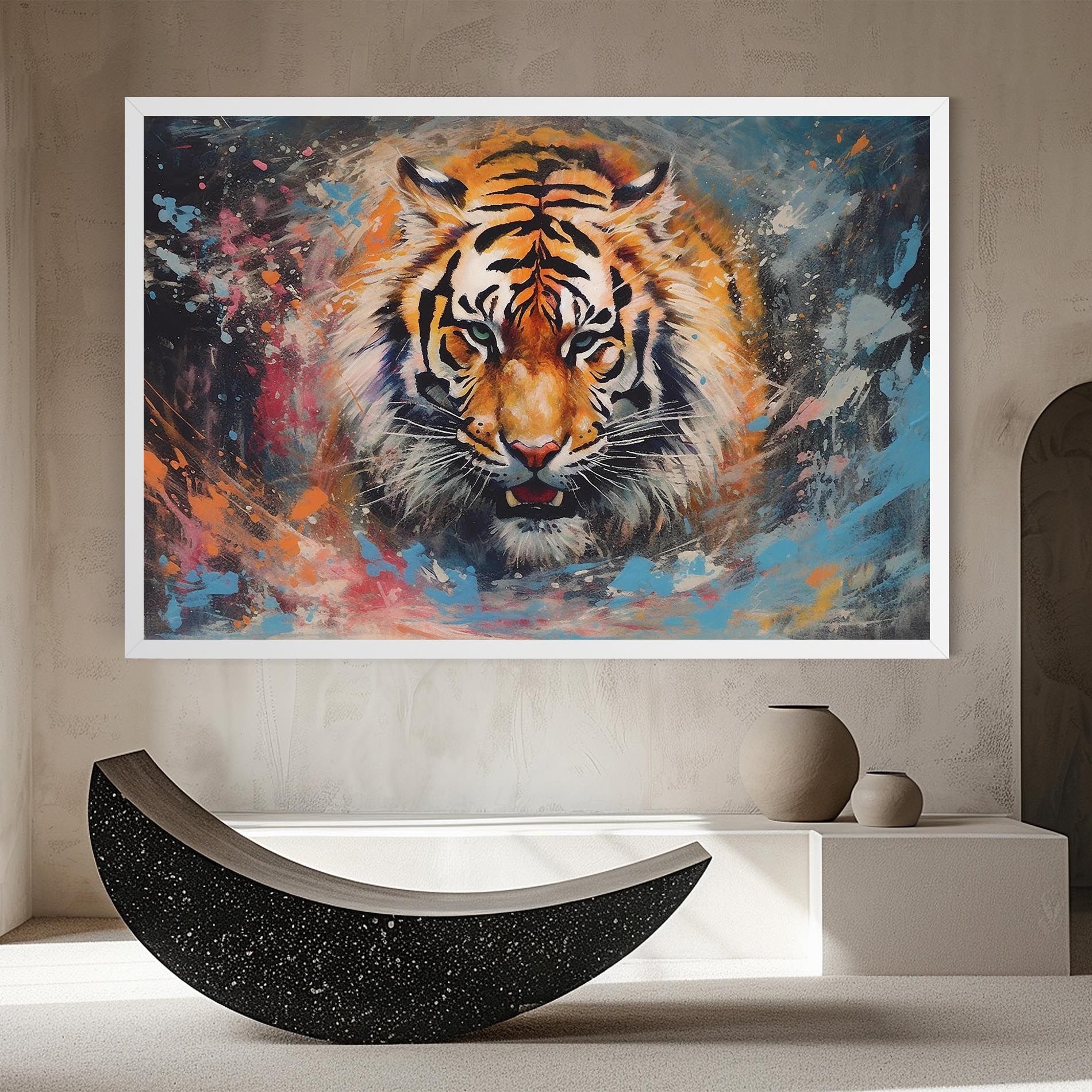Orange Tiger Painting mockup 8