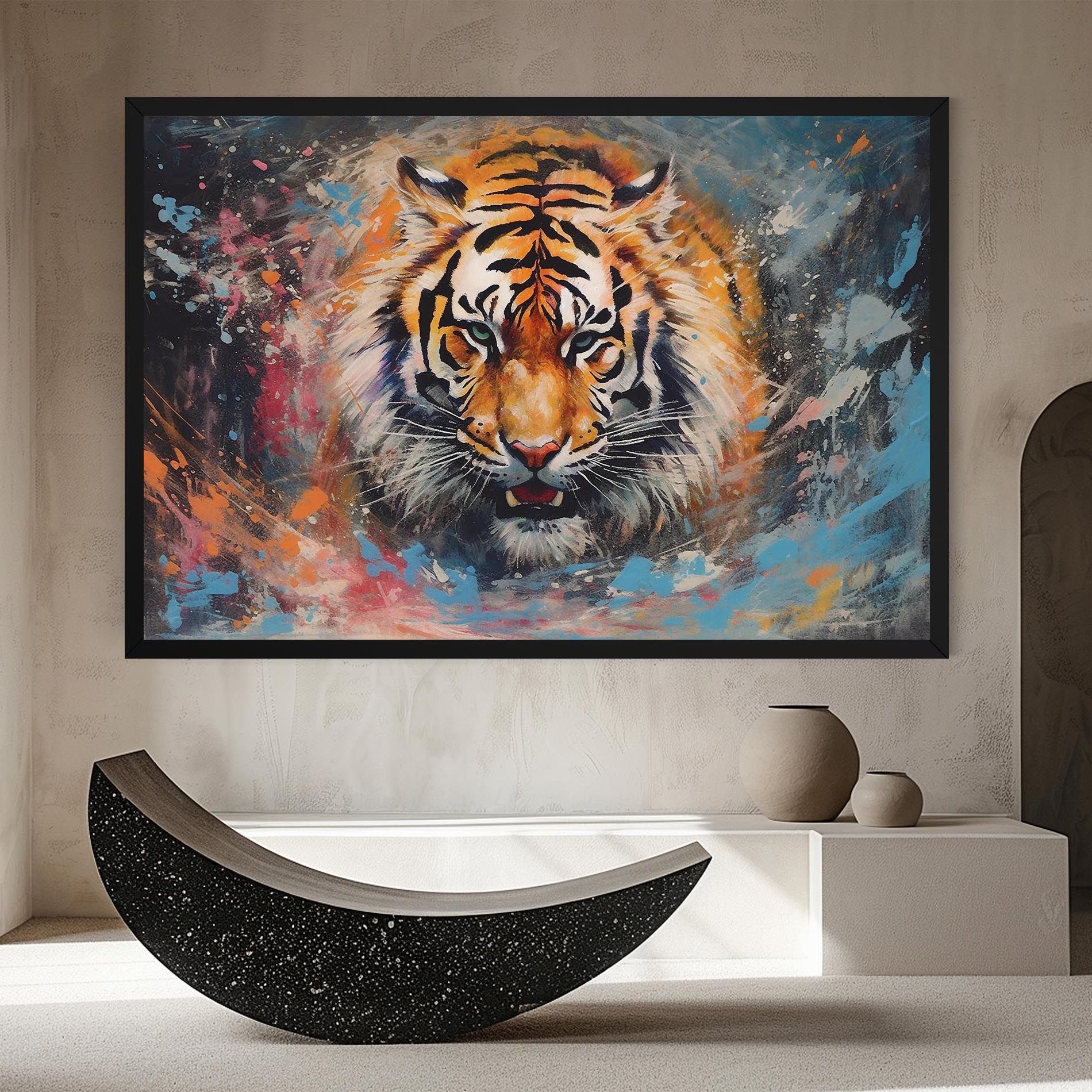 Orange Tiger Painting mockup 8
