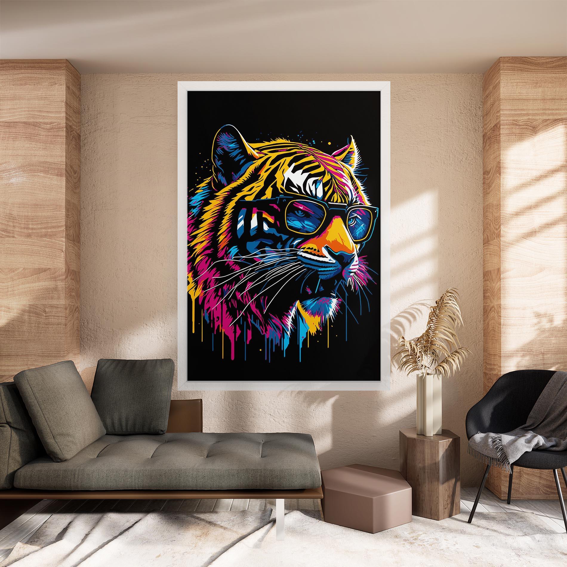 Картина на платно Cool Tiger mockup 8