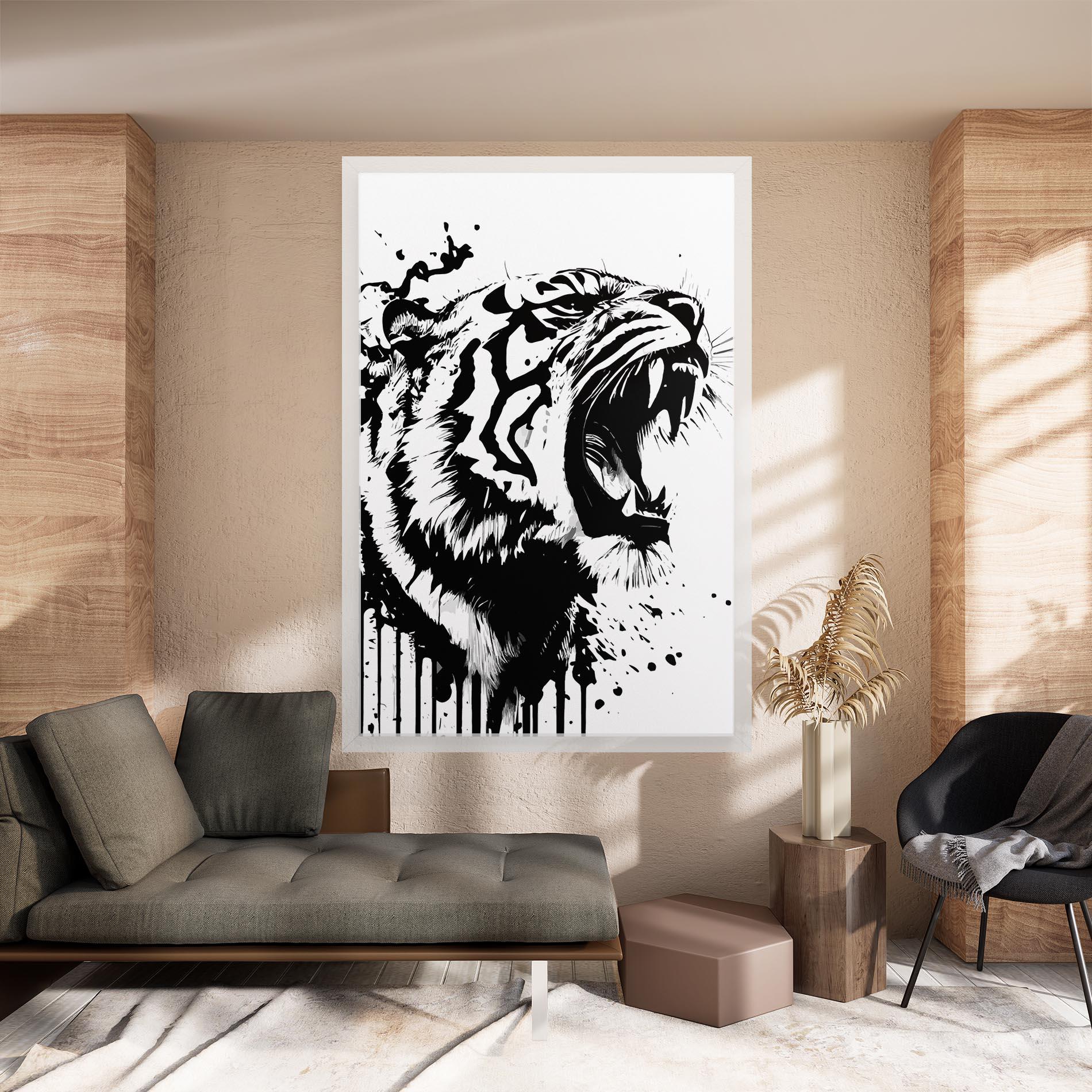 Картина на платно Ink Art Tiger mockup 8