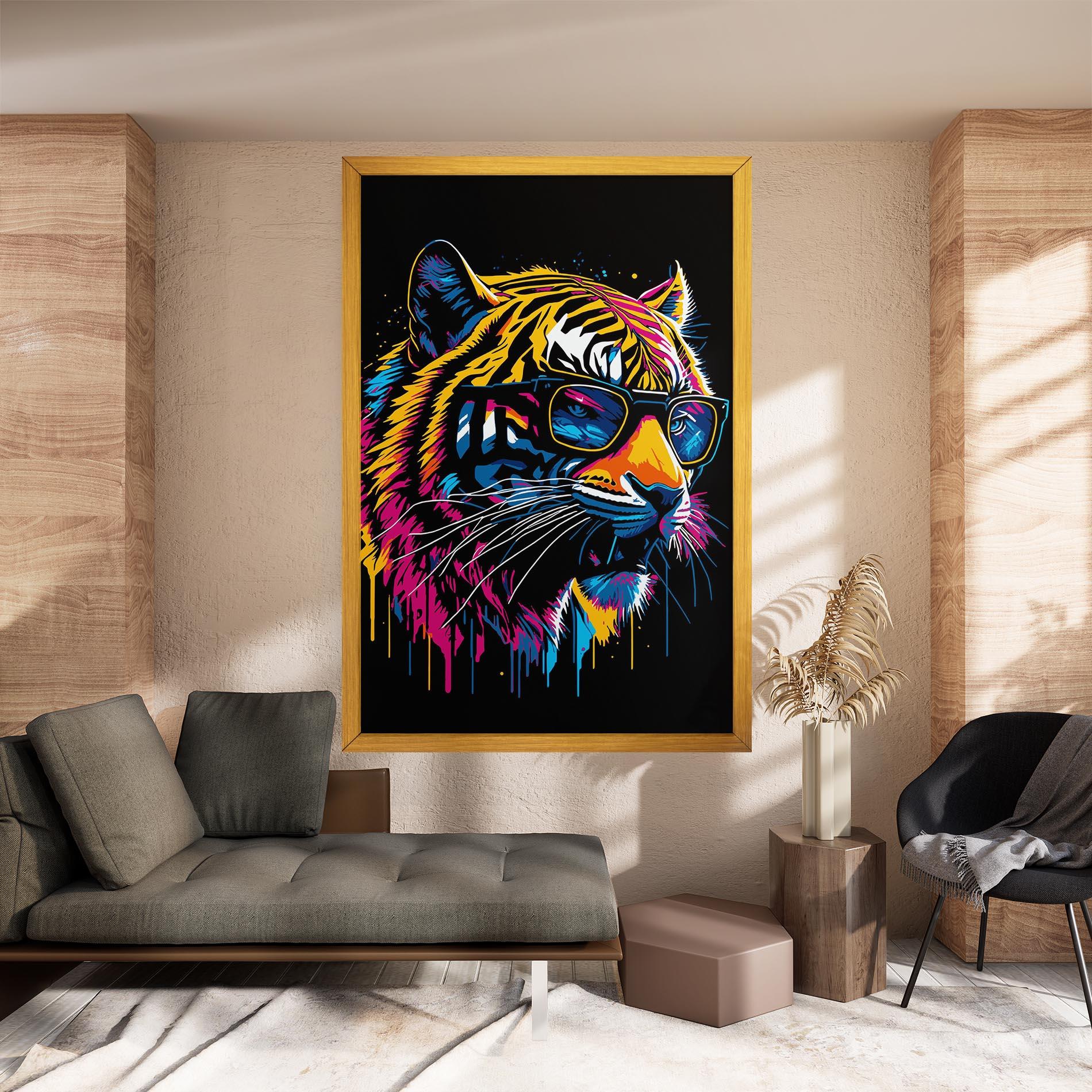 Картина на платно Cool Tiger mockup 8