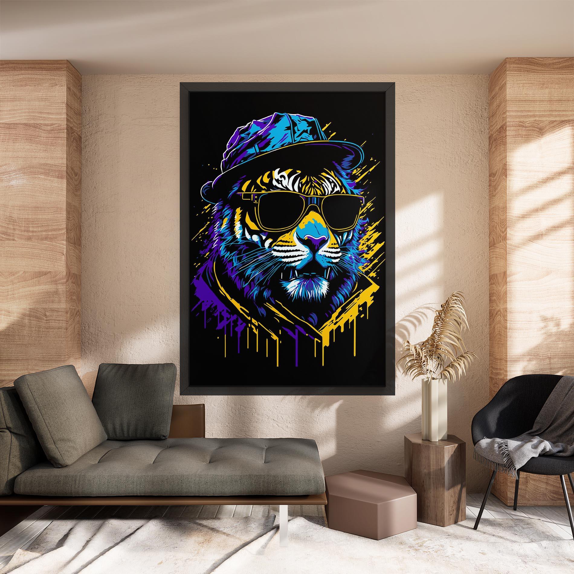 Картина на платно Glasses Tiger mockup 8