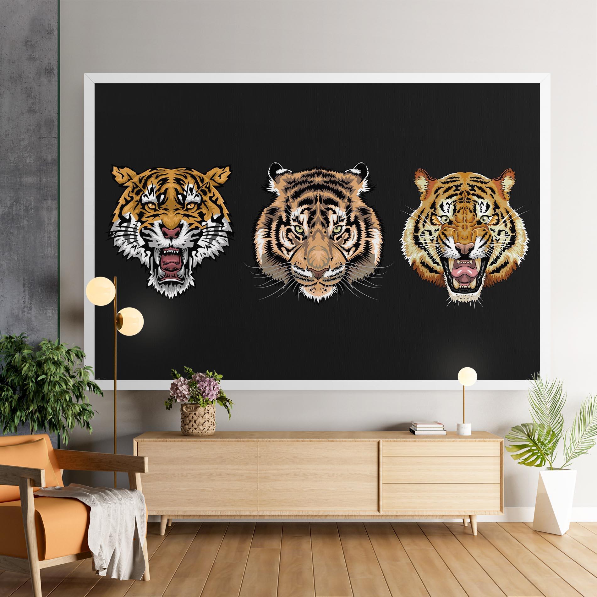 Картина на платно 3 Tigers mockup 9