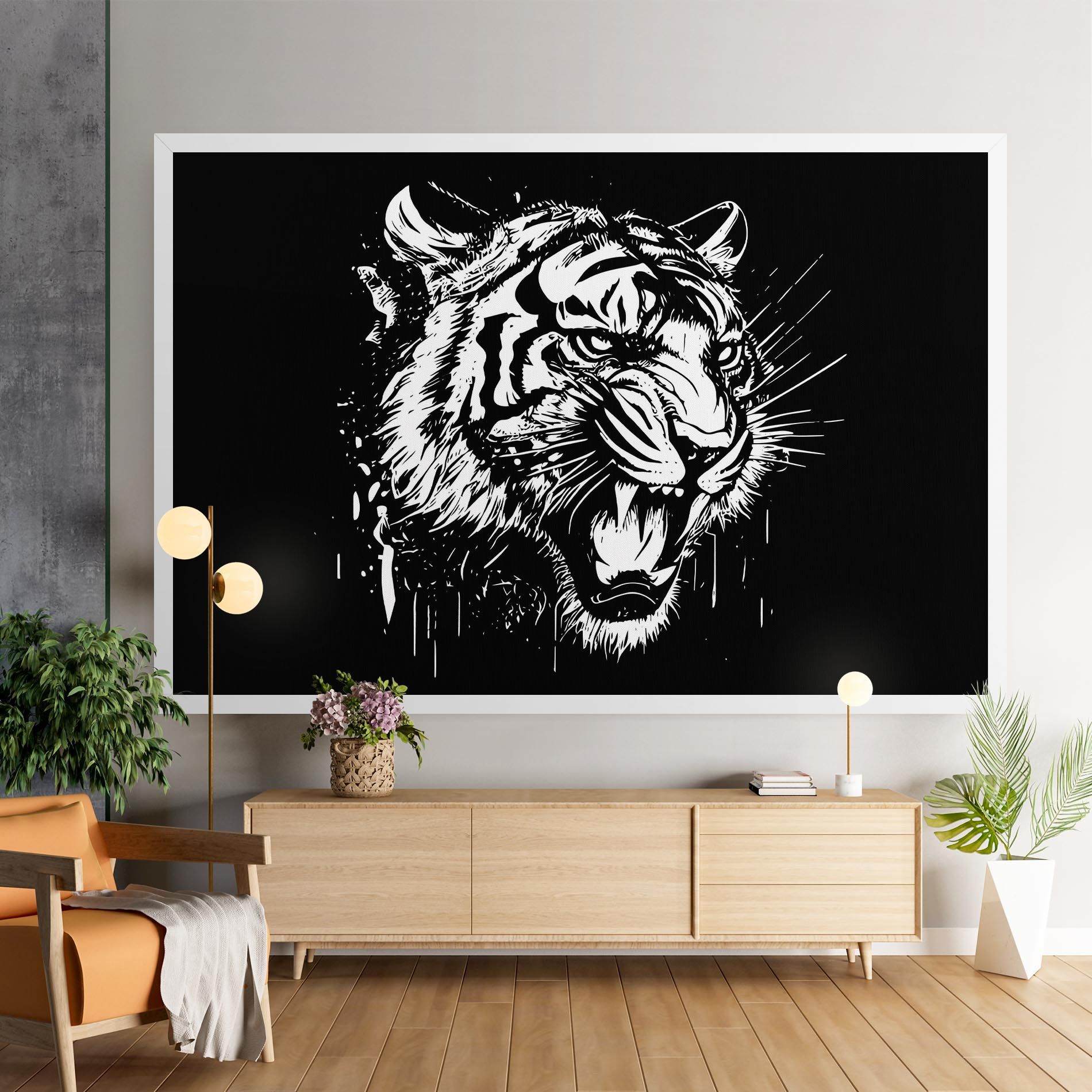 Angry Tiger Head mockup 9