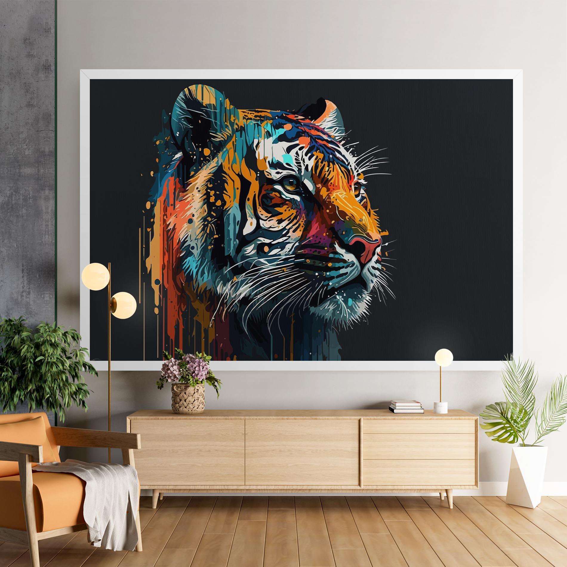 Картина на платно Color Mix Tiger mockup 9
