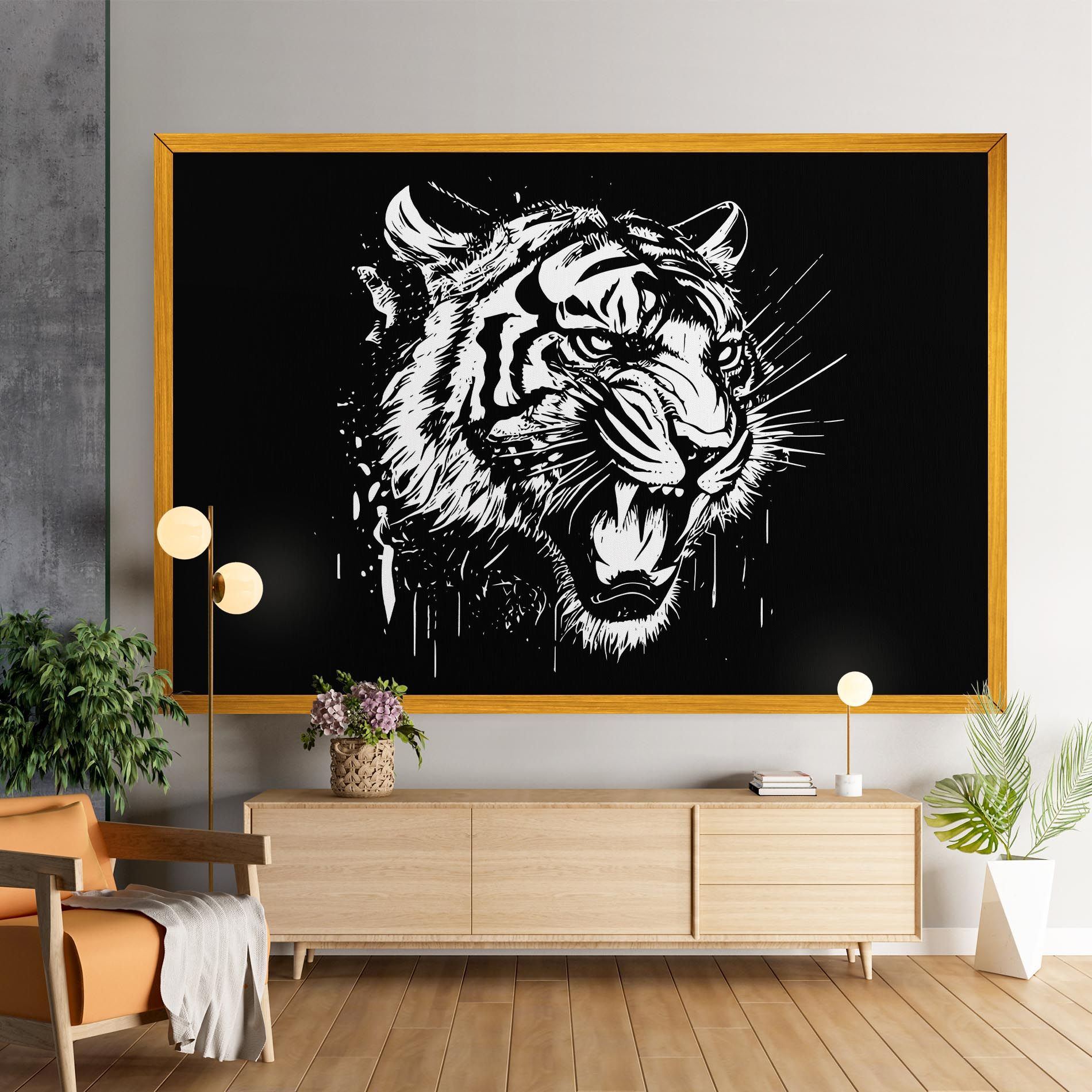Angry Tiger Head mockup 9