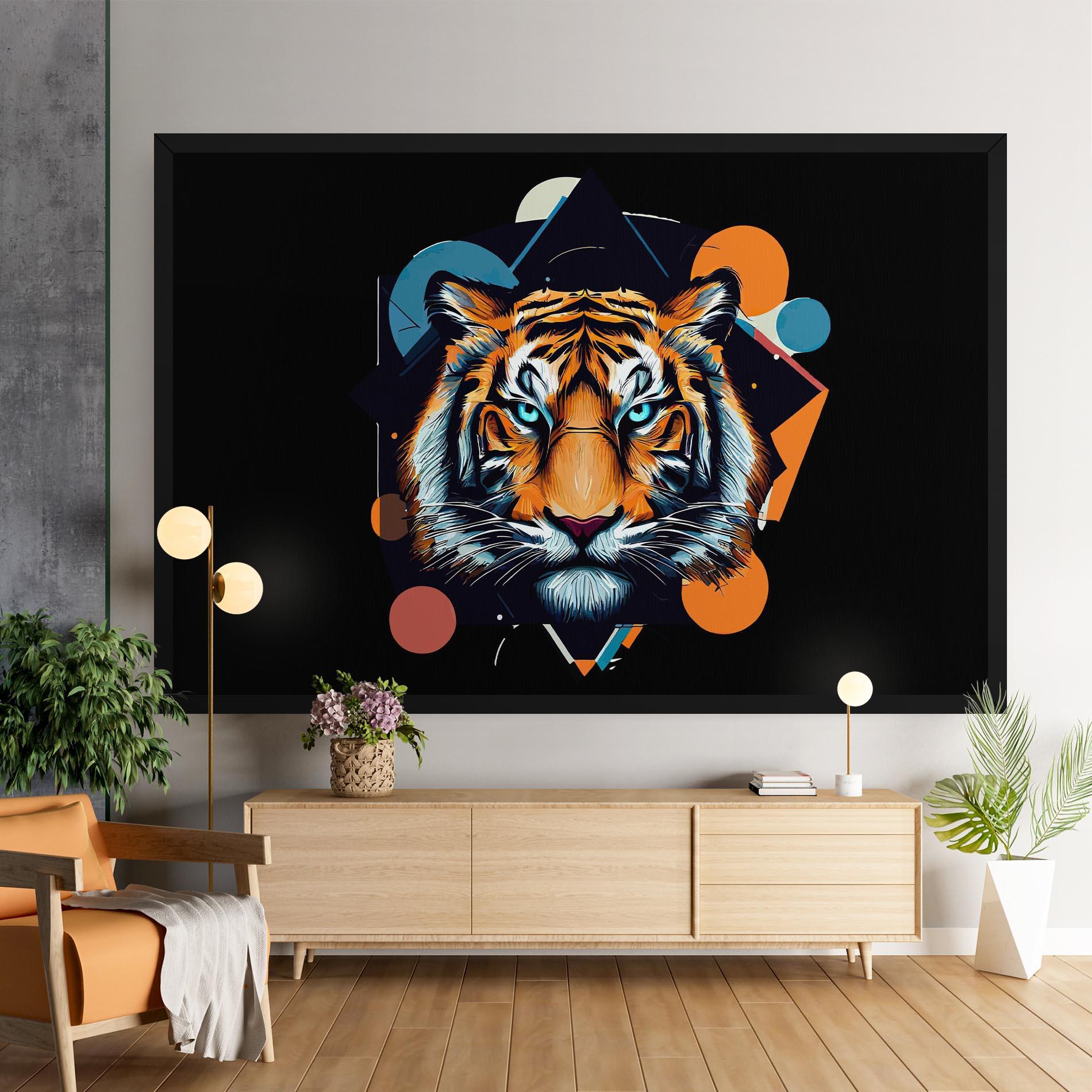 Картина на платно Geometric Tiger mockup 9