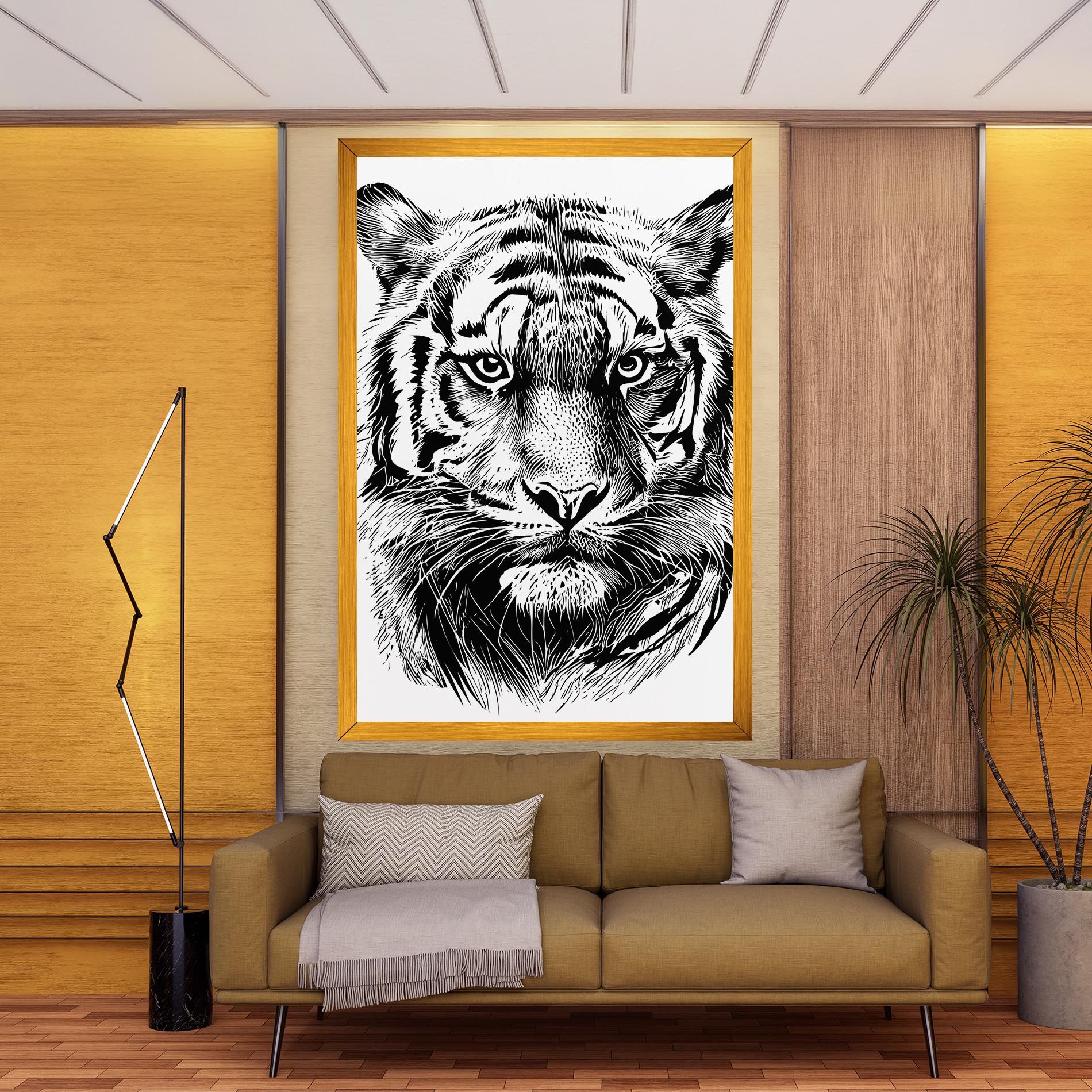 Pretty Tiger Head mockup 9