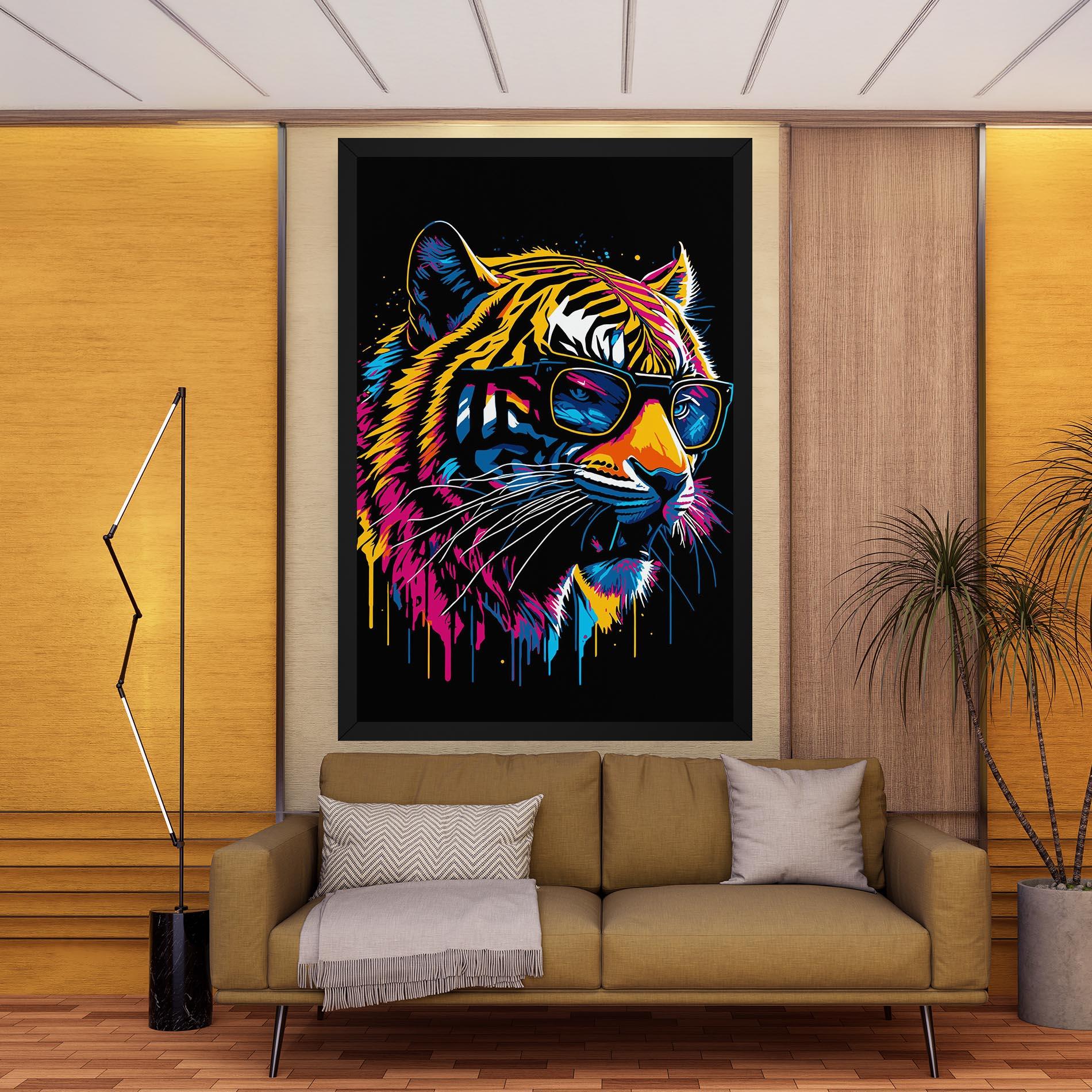 Картина на платно Cool Tiger mockup 9
