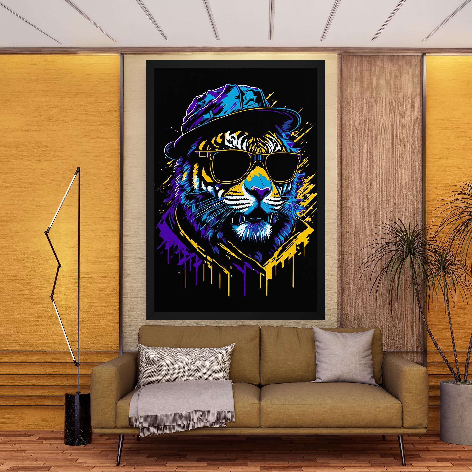 Картина на платно Glasses Tiger mockup 9