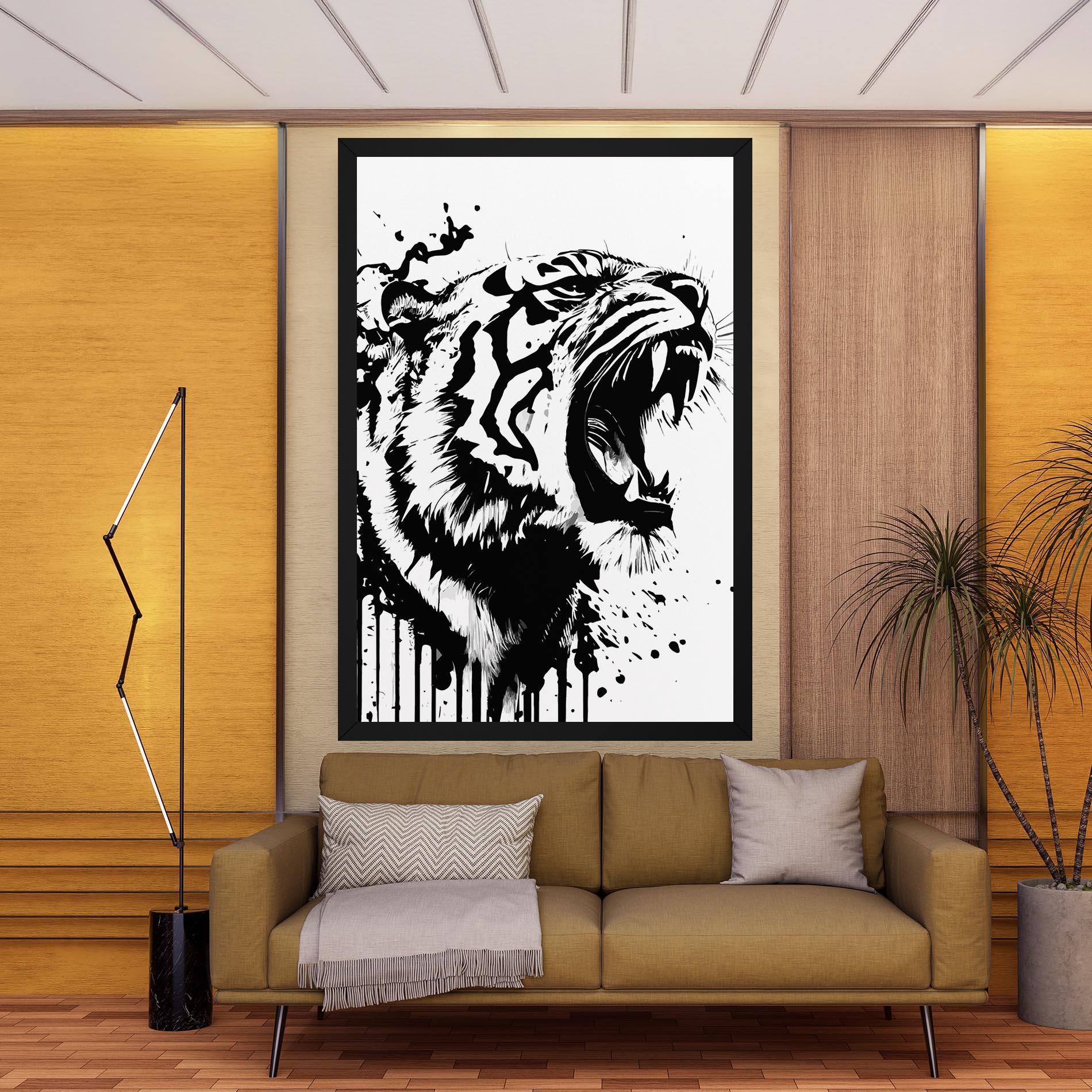 Картина на платно Ink Art Tiger mockup 9