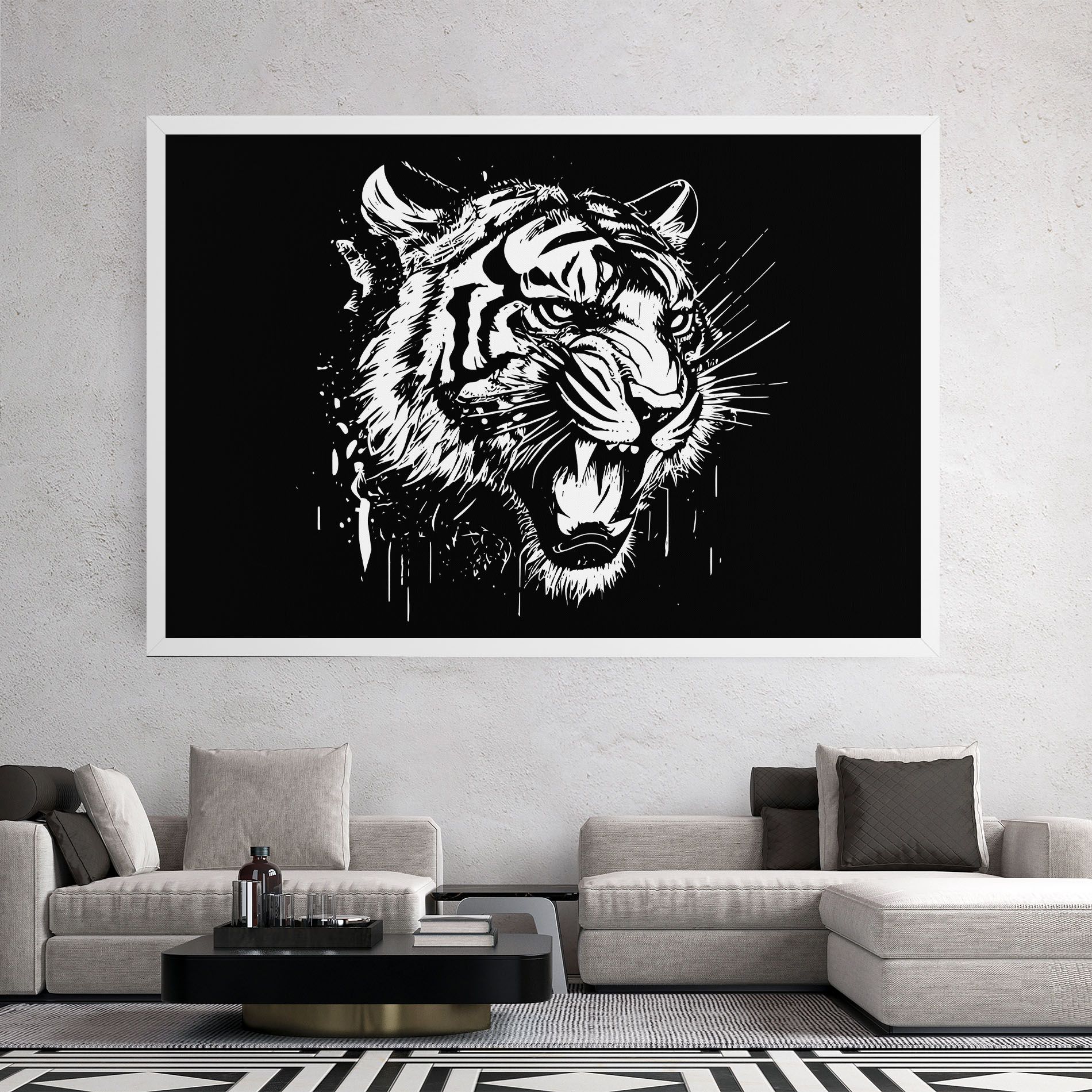Angry Tiger Head mockup 2