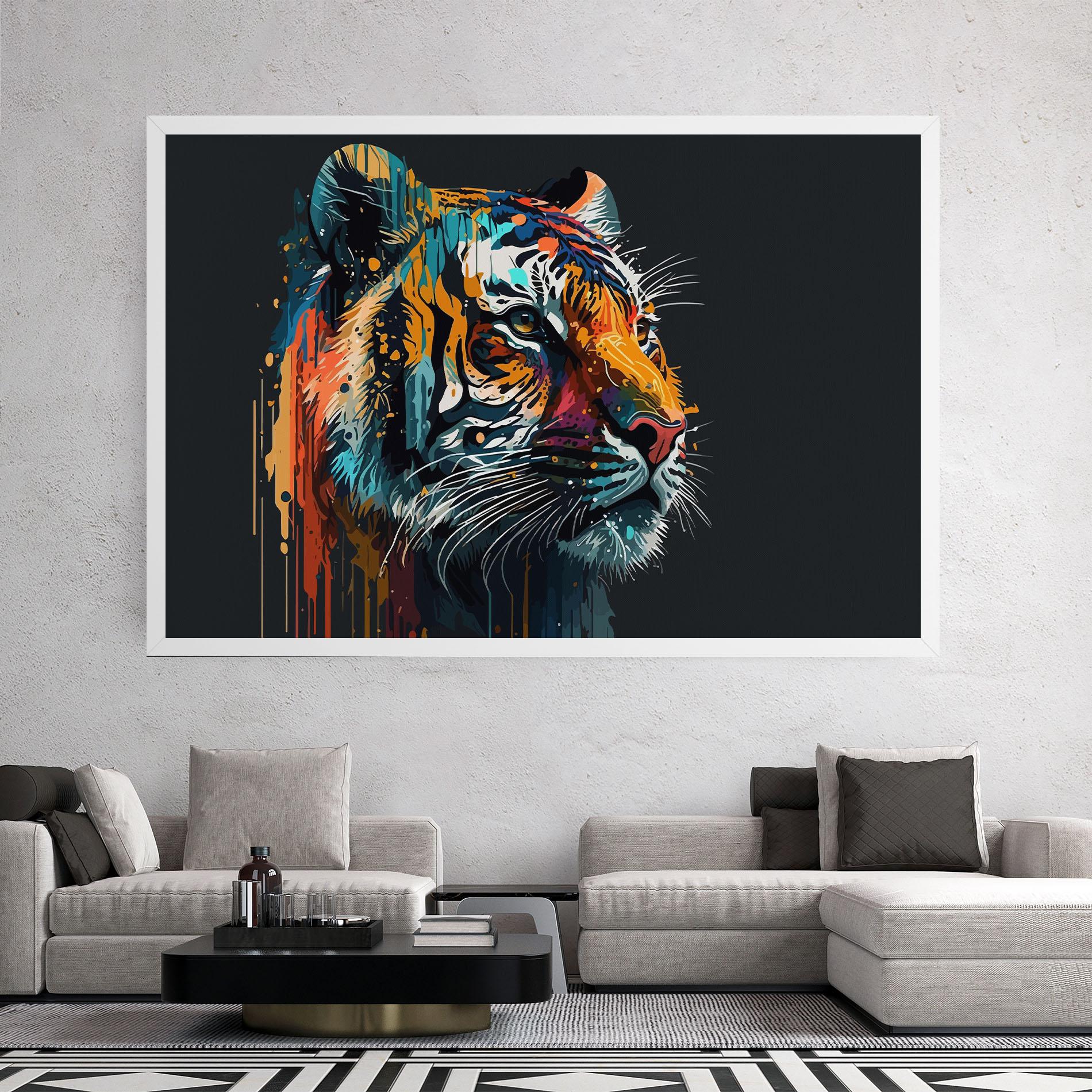 Картина на платно Color Mix Tiger mockup 2