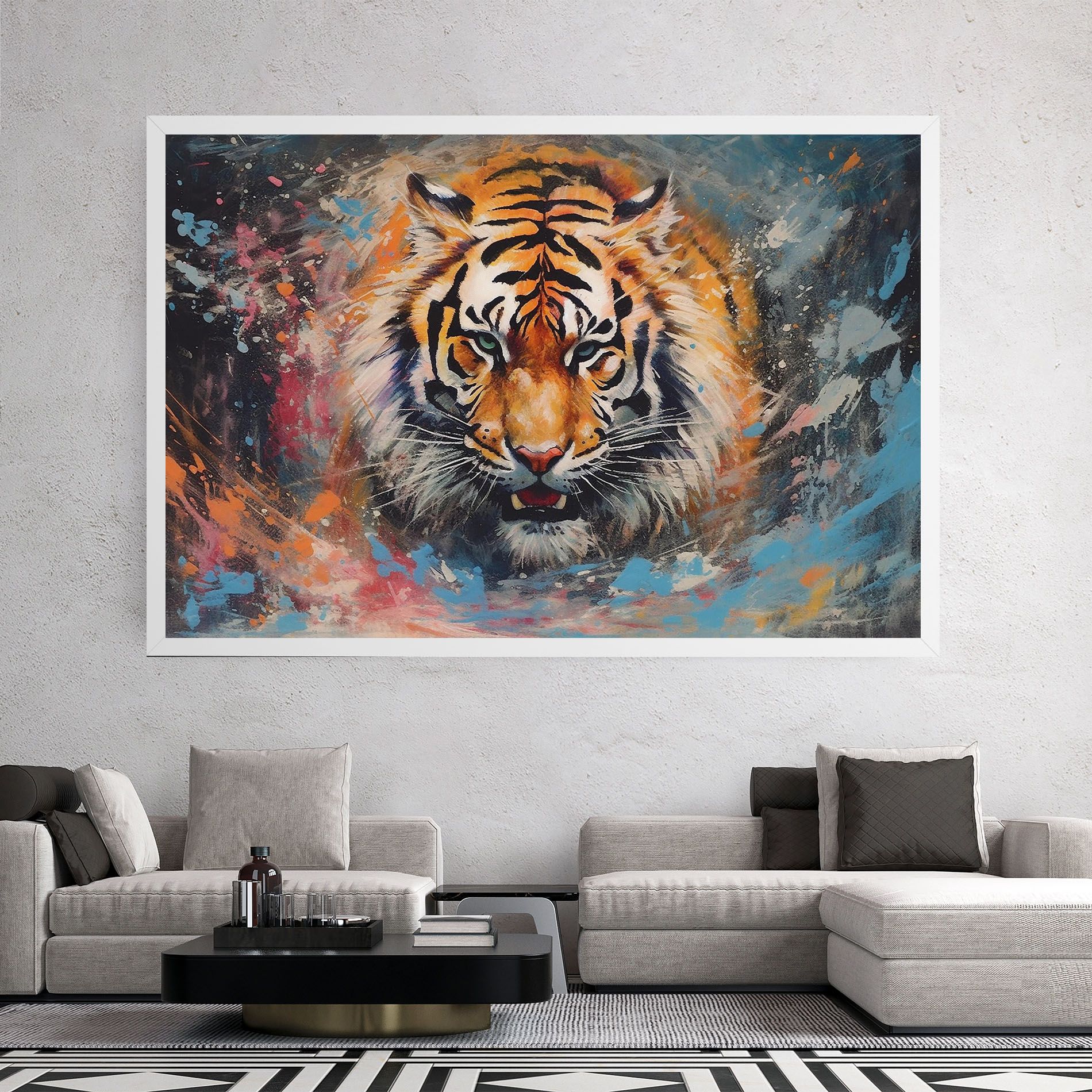 Orange Tiger Painting mockup 2