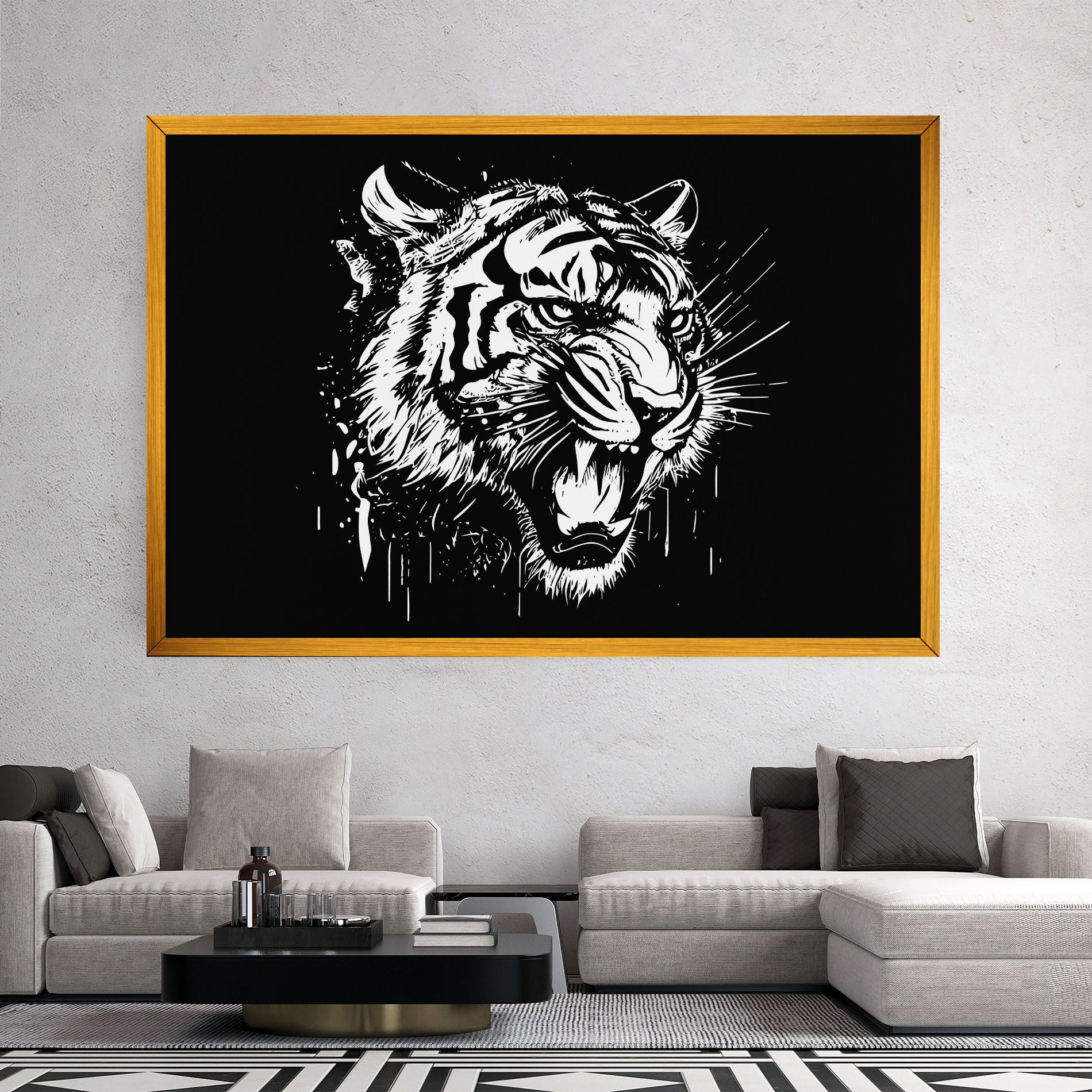 Angry Tiger Head mockup 2