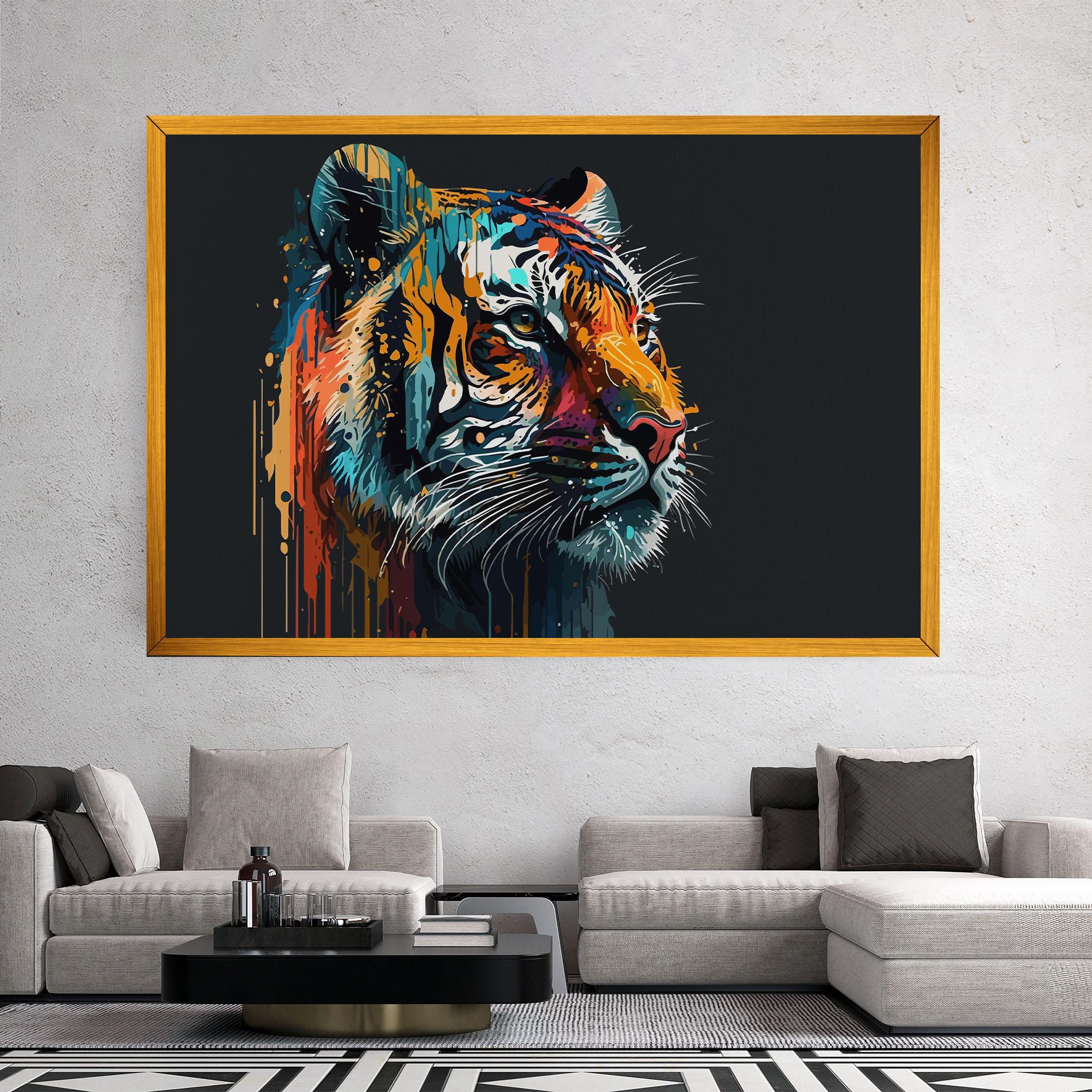 Картина на платно Color Mix Tiger mockup 2