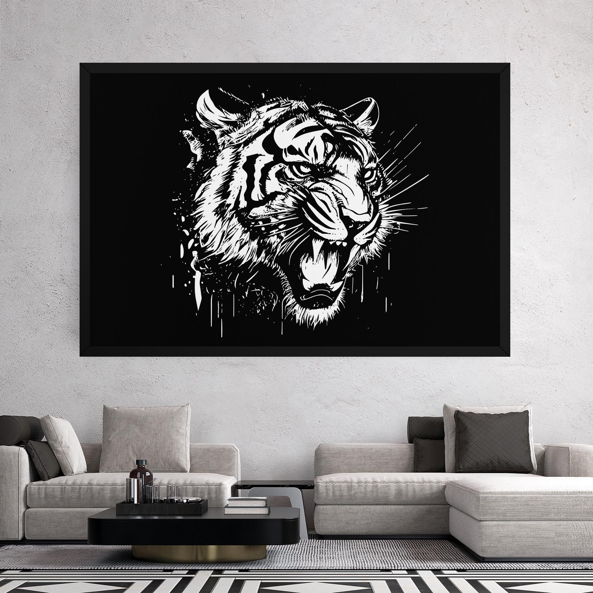 Angry Tiger Head mockup 2