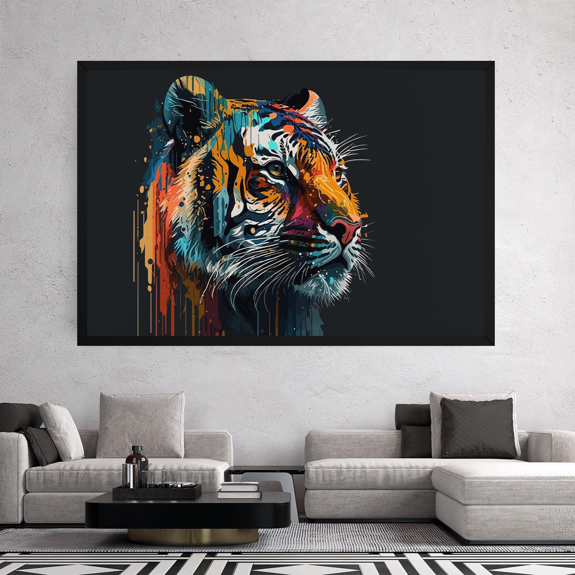 Картина на платно Color Mix Tiger mockup 2