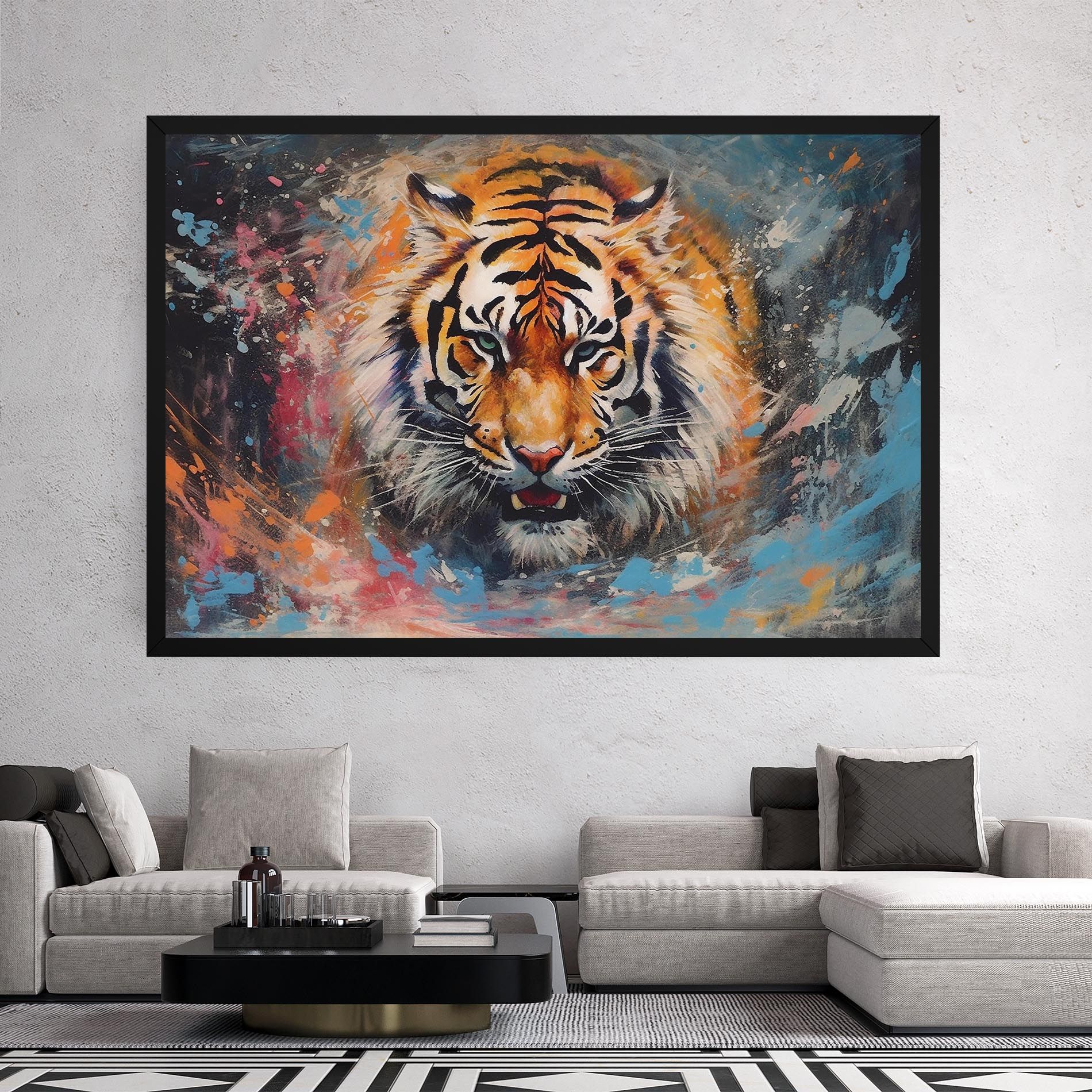 Orange Tiger Painting mockup 2
